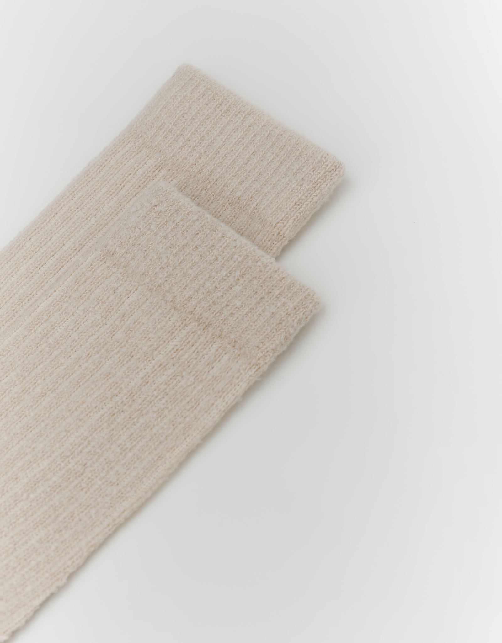 Носки женские, в рубчик, полиэстер, бежевые, Warmed, image-2