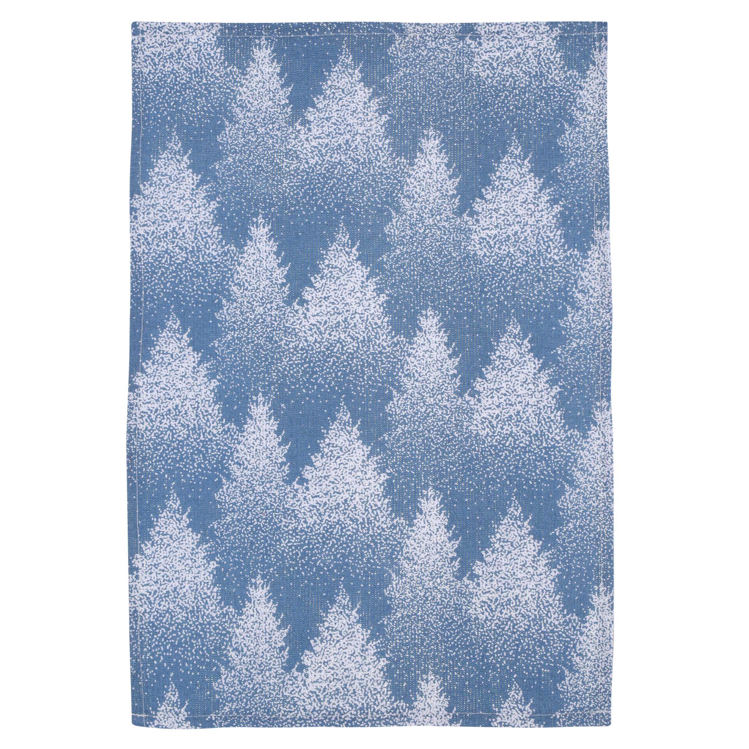 Полотенце кухонное, 40х60 см, 2 шт, хлопок, голубое/белое, Снежные ели, Snowy fir изображение № 2