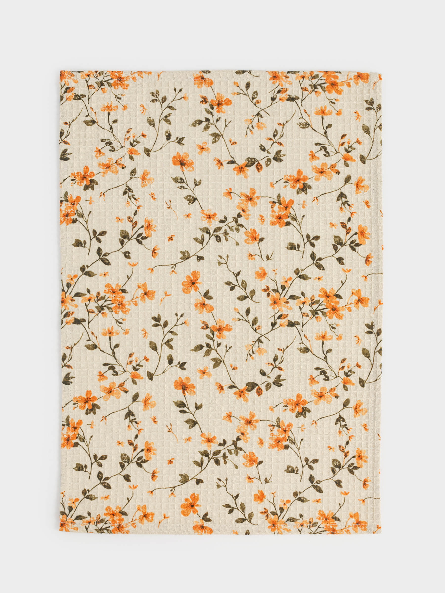Полотенце кухонное, 40х60 см, хлопок, молочное, Желтые цветы, Bloome, image-0