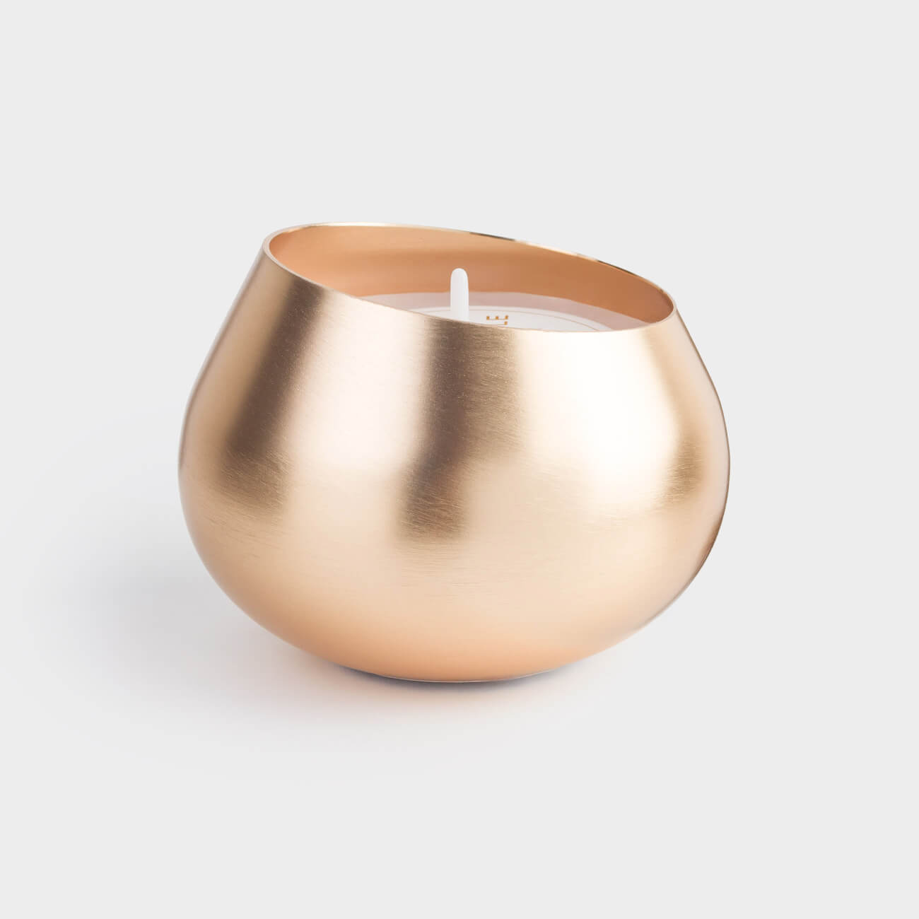 Свеча ароматическая, 8 см, в подсвечнике, металл, золотистая, Tuscan Leather, Galore candle