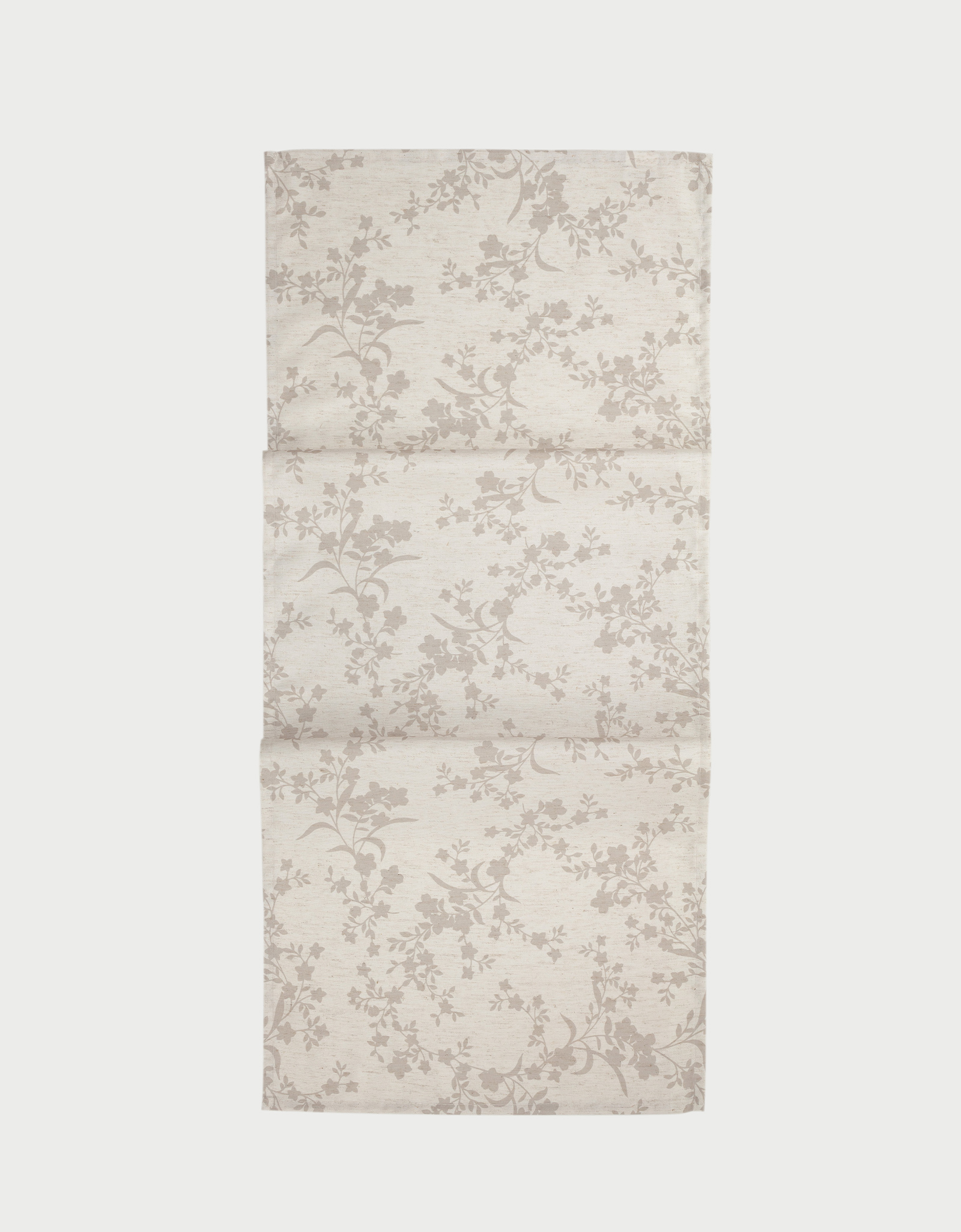 Дорожка настольная, 40х160 см, полиэстер/лен, бежевая, Цветы, Unusual flowers, image-0