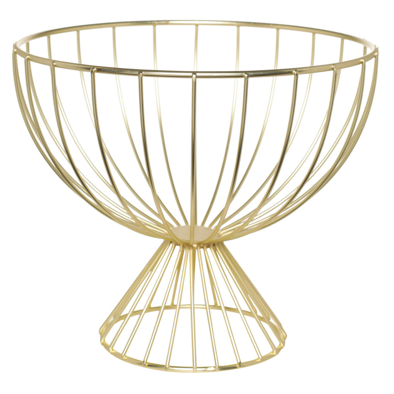 

Корзина для фруктов, 20х22 см, на ножке, металл, золотистая, Twist gold