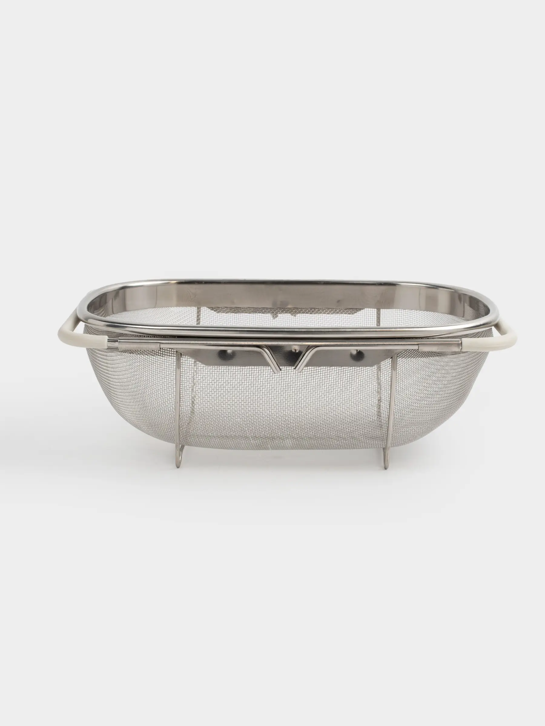 Дуршлаг, 27/40х18 см, на раковину, раздвижной, сталь/ПВХ, бежевый, Tammy