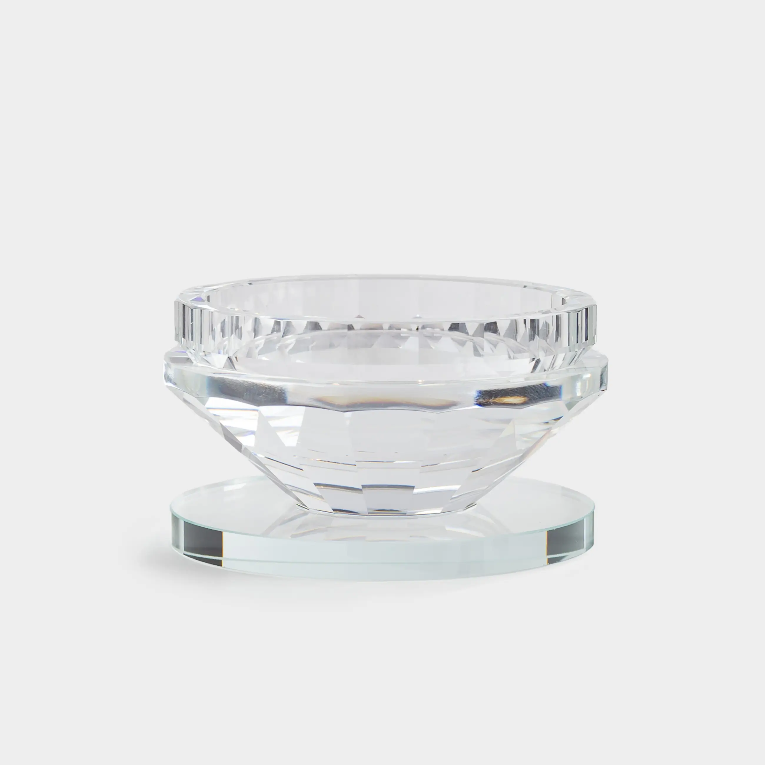 Подсвечник 7х7 см, для чайной свечи, кристальное стекло, Lux crystal