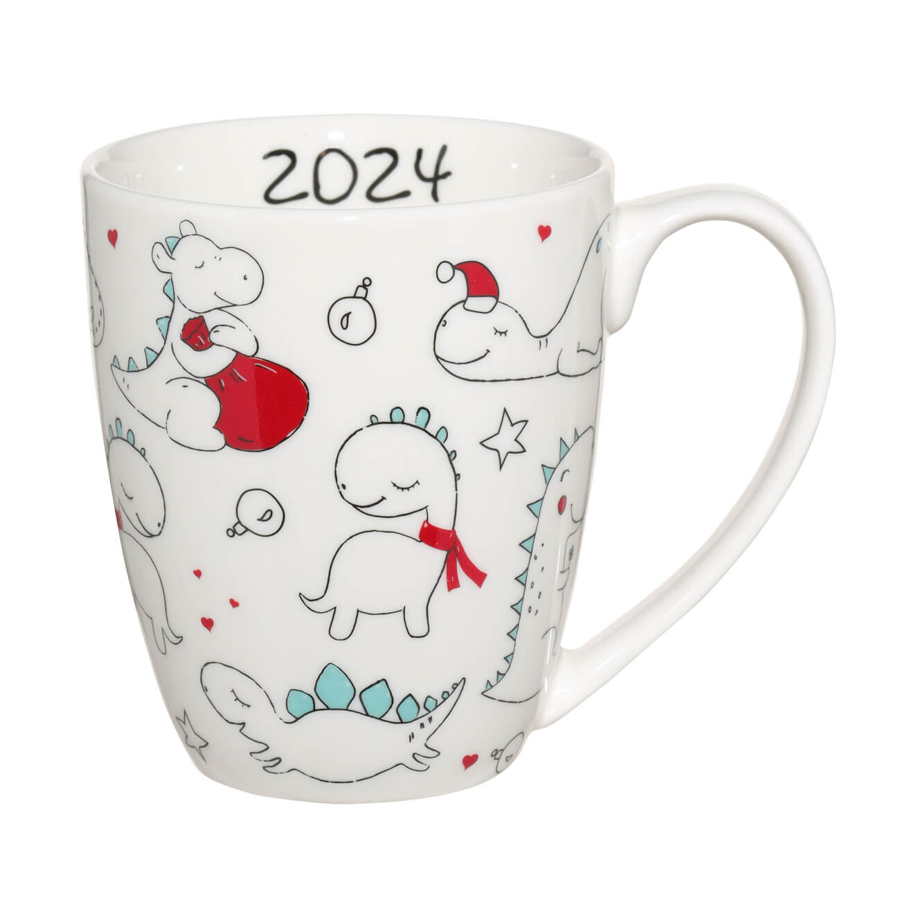 

Кружка, 320 мл, фарфор N, белая, Динозавры, Dragon santa