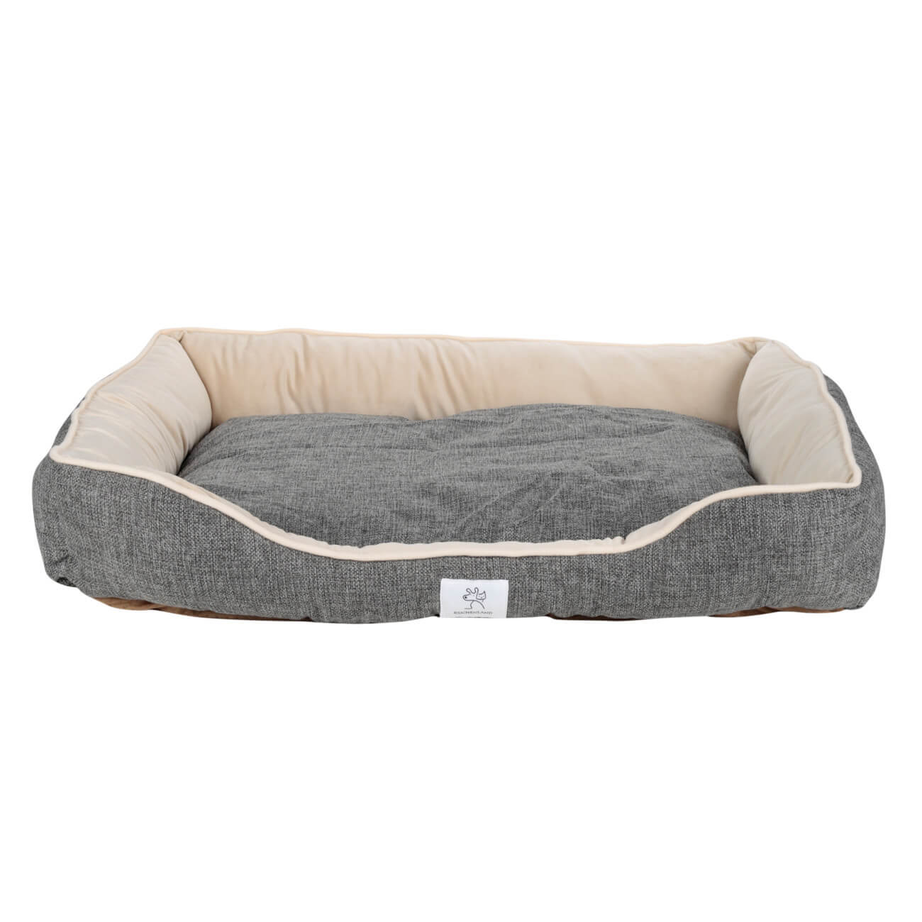 Лежак для животных, 75х59х14 см, полиэстер, темно-серый, Funny pet dogmoda лежак для животных шарм мех 2