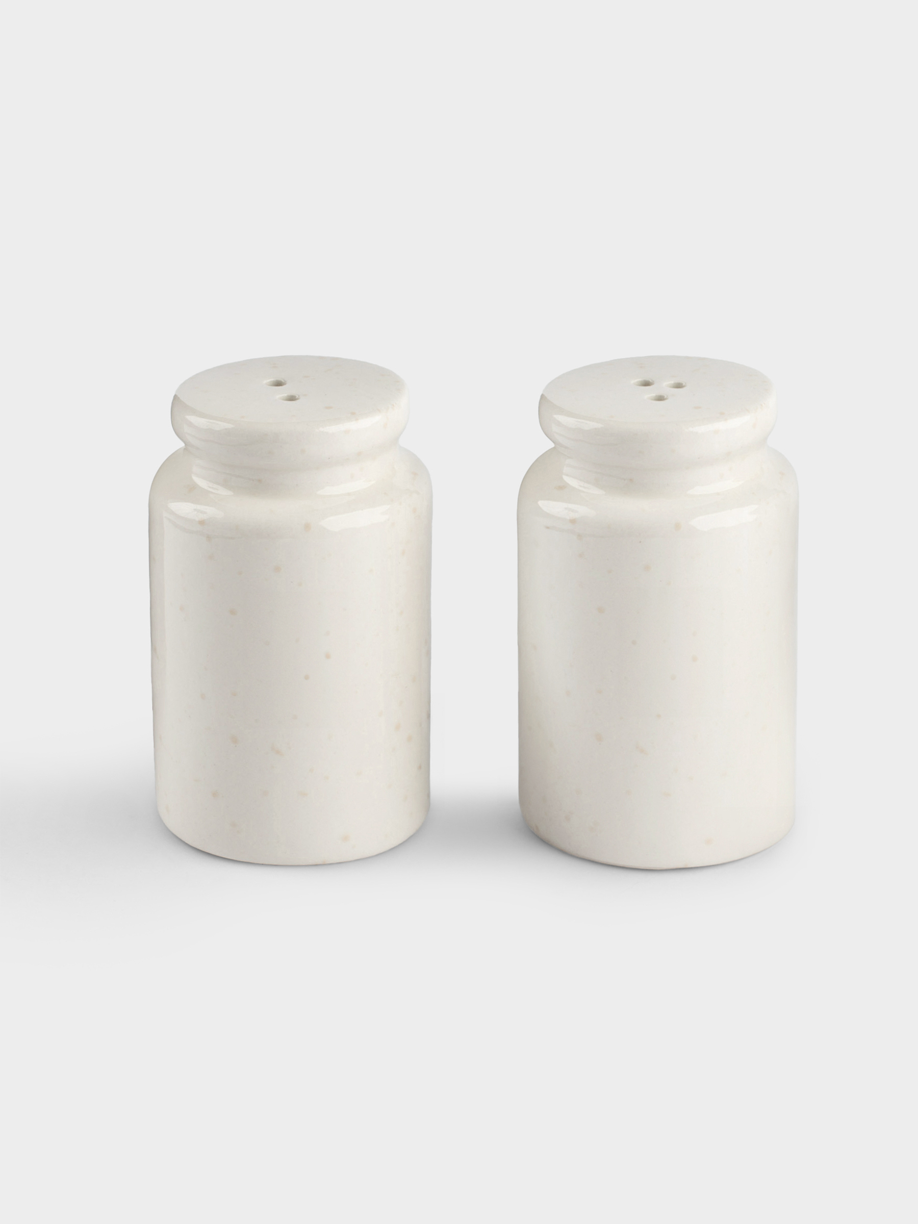 Набор для соли и перца, 8 см, керамика, молочно-бежевый, в крапинку, Ceramo speckled, image-2