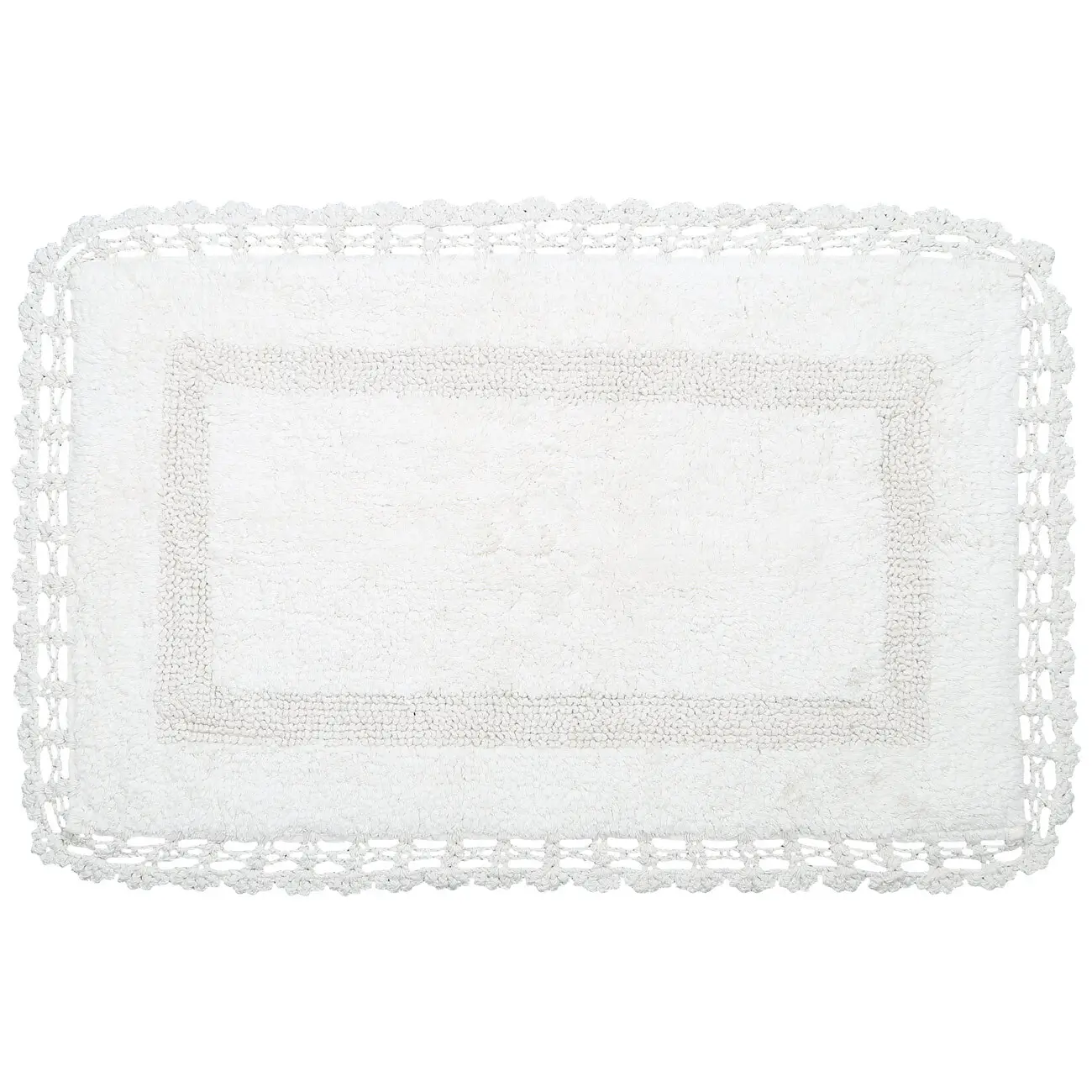 Коврик, 50х80 см, хлопок, кремовый, Кружево, Knit, image-0