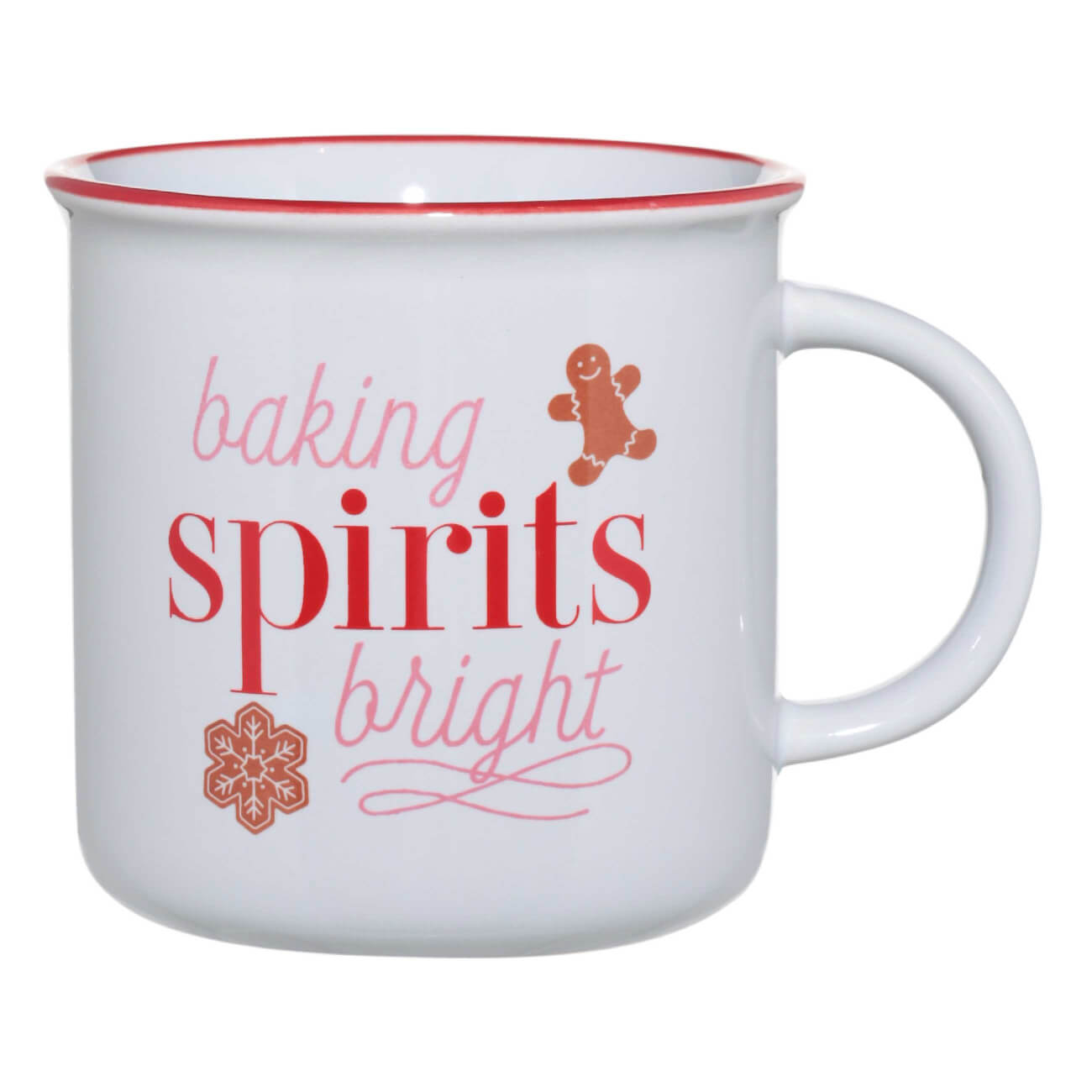 

Кружка, 400 мл, керамика, белая, Backing spirits bright, Mug title
