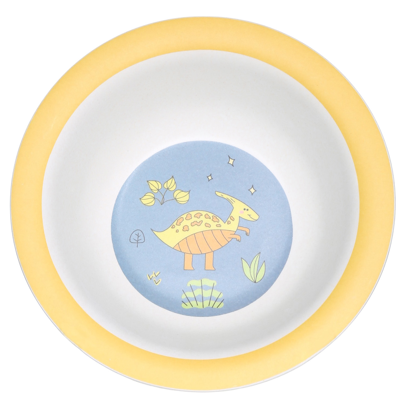 Набор посуды, детский, 5 пр, бамбук, желто-голубой, Динозавр, Dino изображение № 5