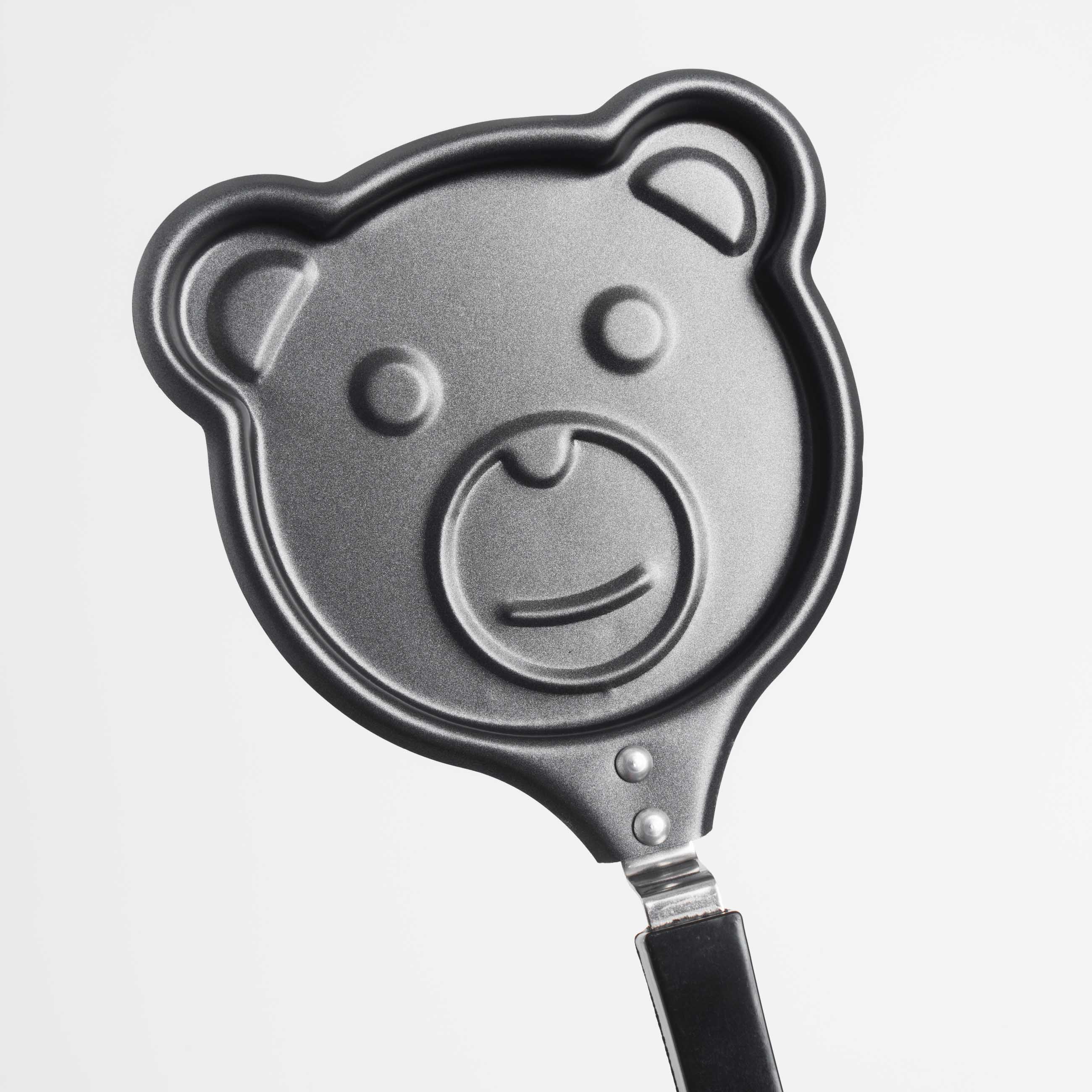 Сковорода для омлета и панкейков, 13 см, с покрытием, сталь, черная, Мишка, Bear изображение № 5