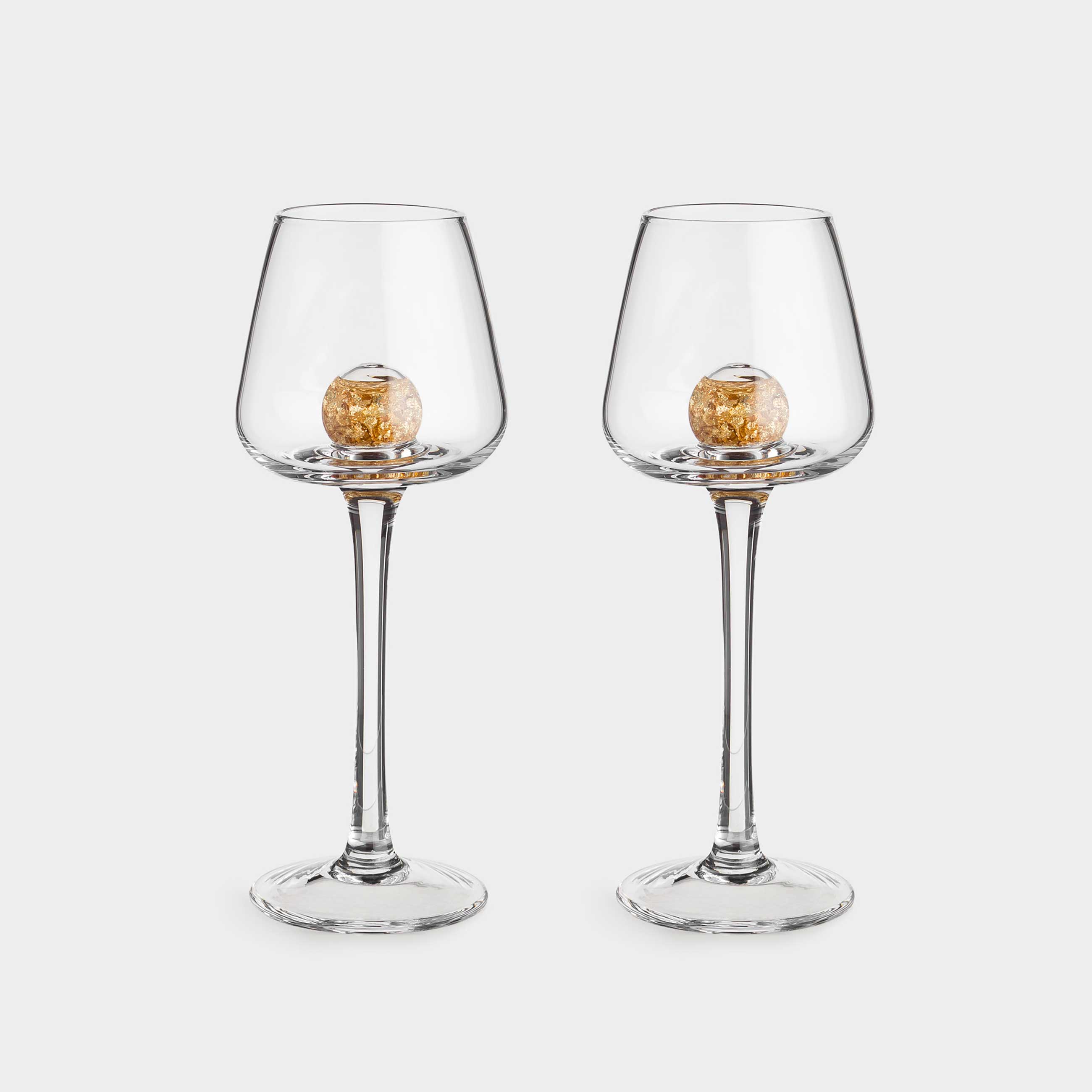 Рюмка 70 мл 2 шт кристальное стекло Янтарный шар Sorento globular 2490₽