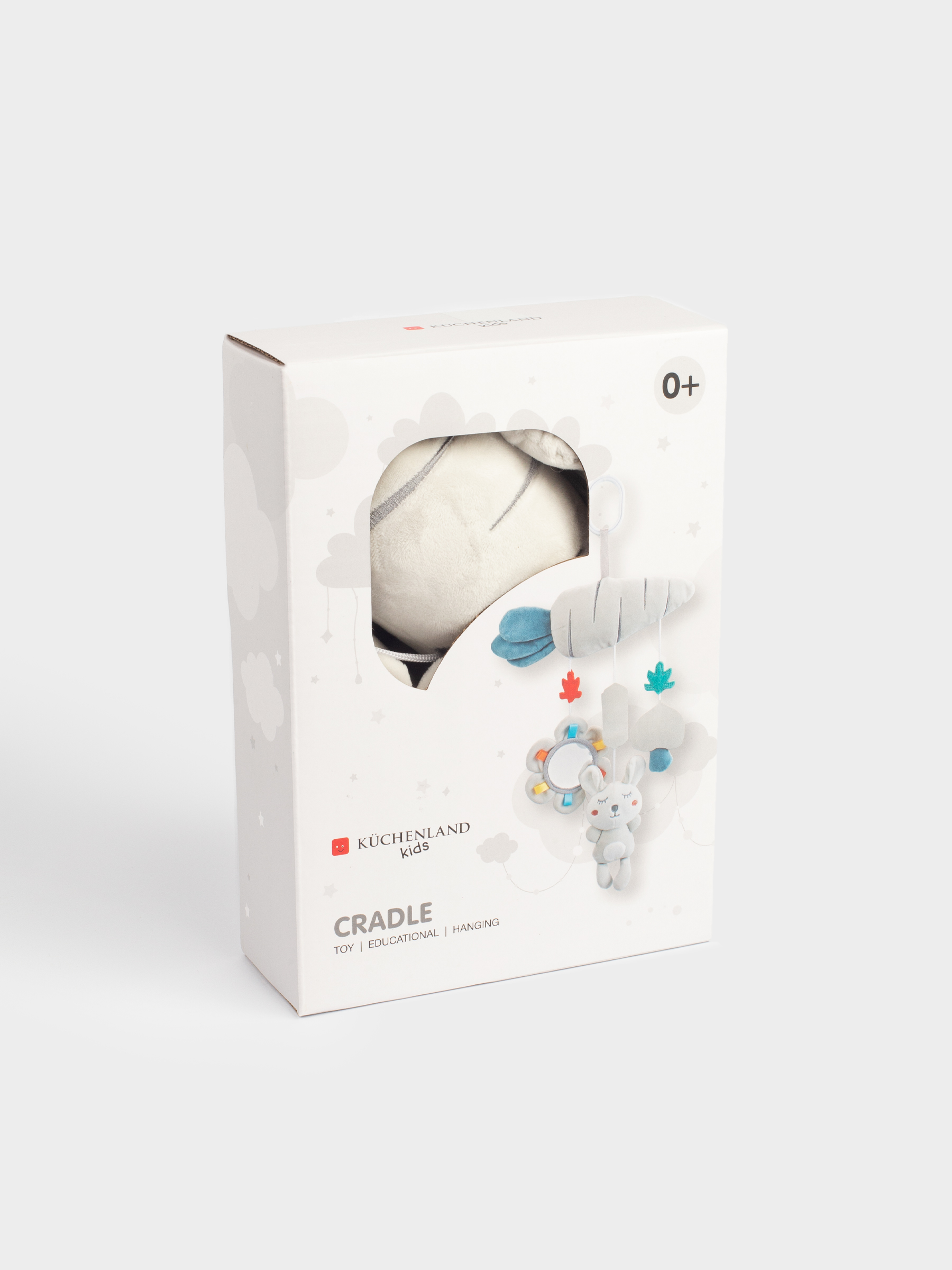 Игрушка, 40х27 см, развивающая, подвесная, полиэстер, серая, Морковка, Cradle, image-6