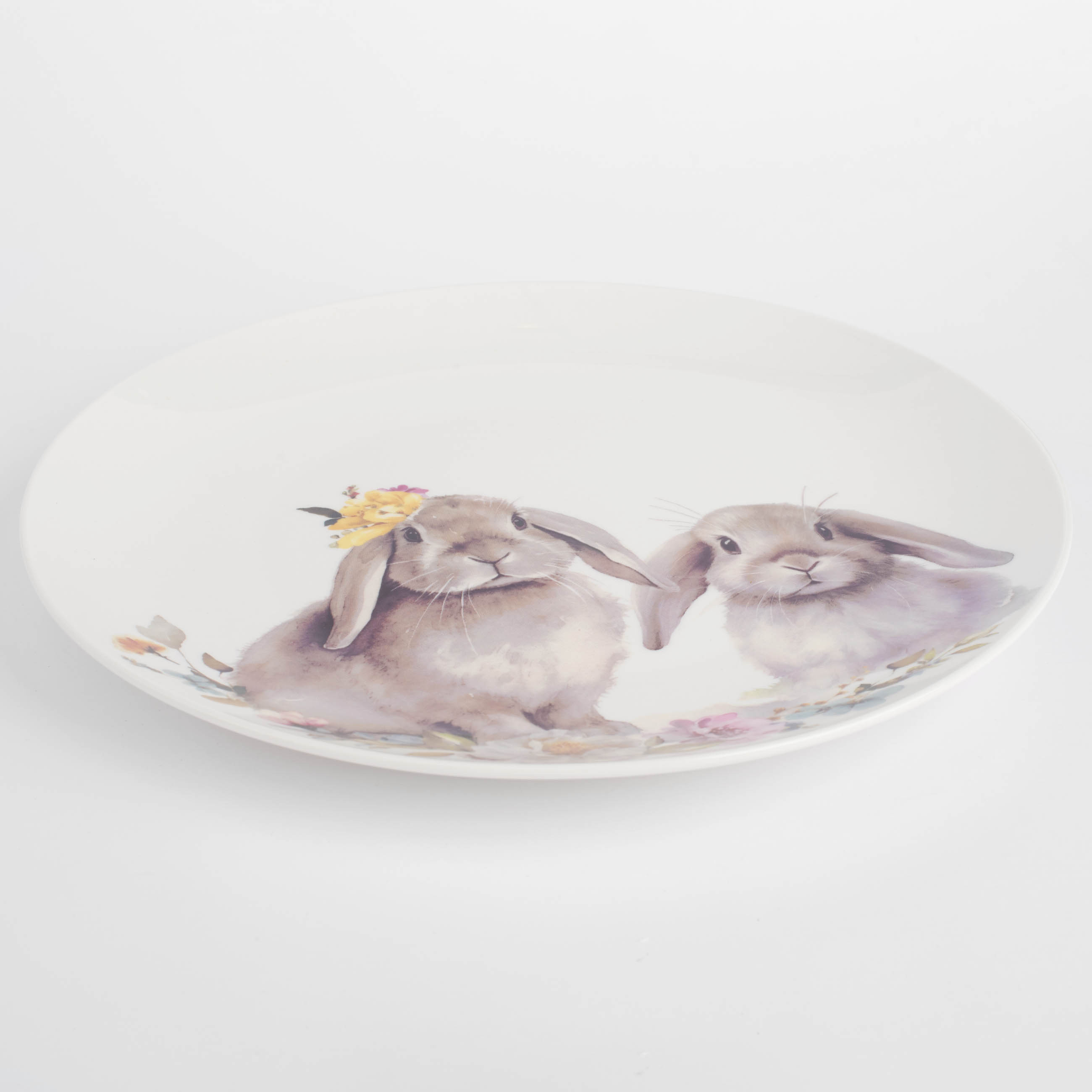 Тарелка обеденная, 27 см, фарфор N, Кролики с цветами, Pure Easter изображение № 3
