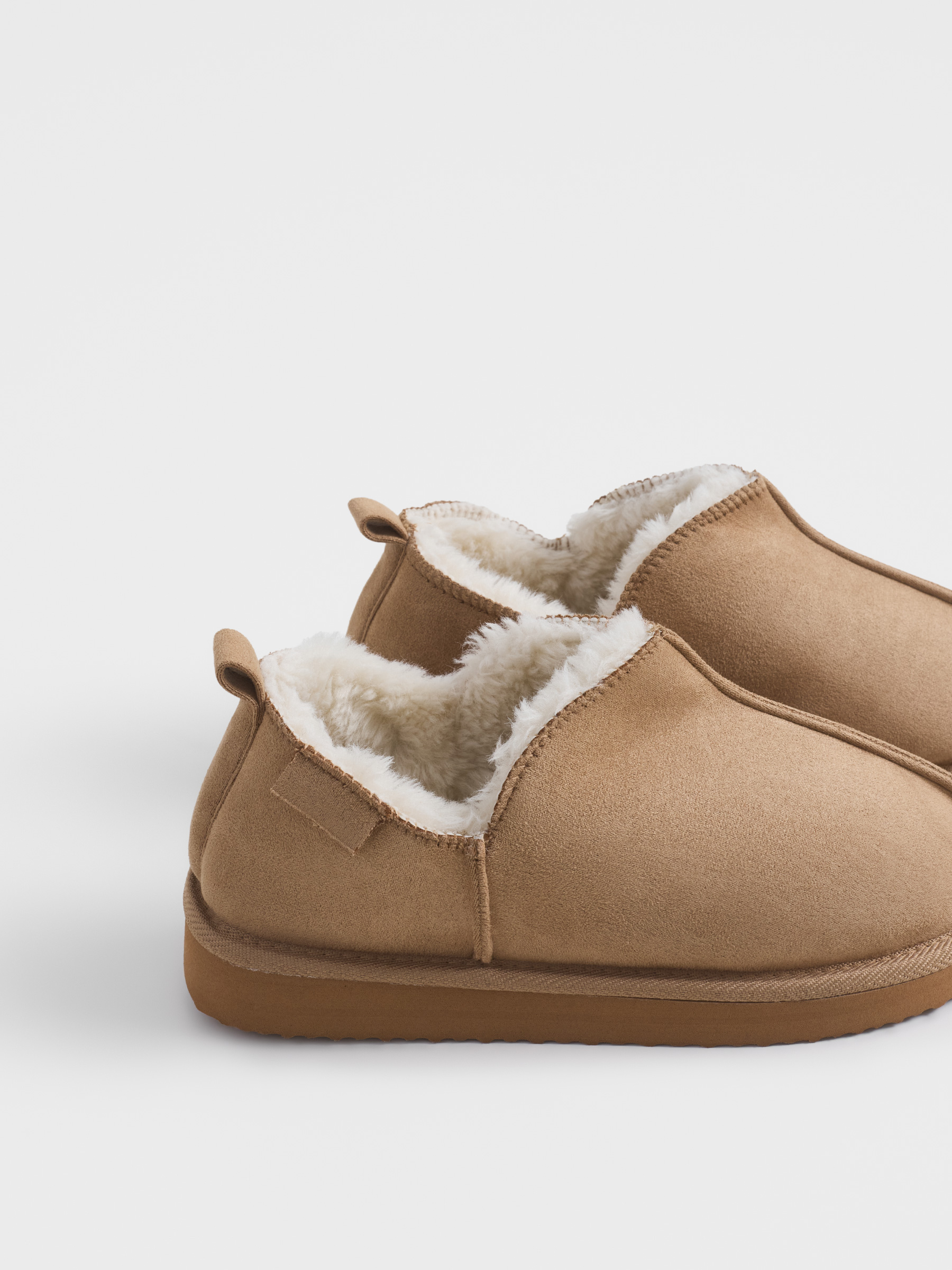 Угги женские, р. 36-37, замша/искусственный мех, бежевые, Suede, image-2