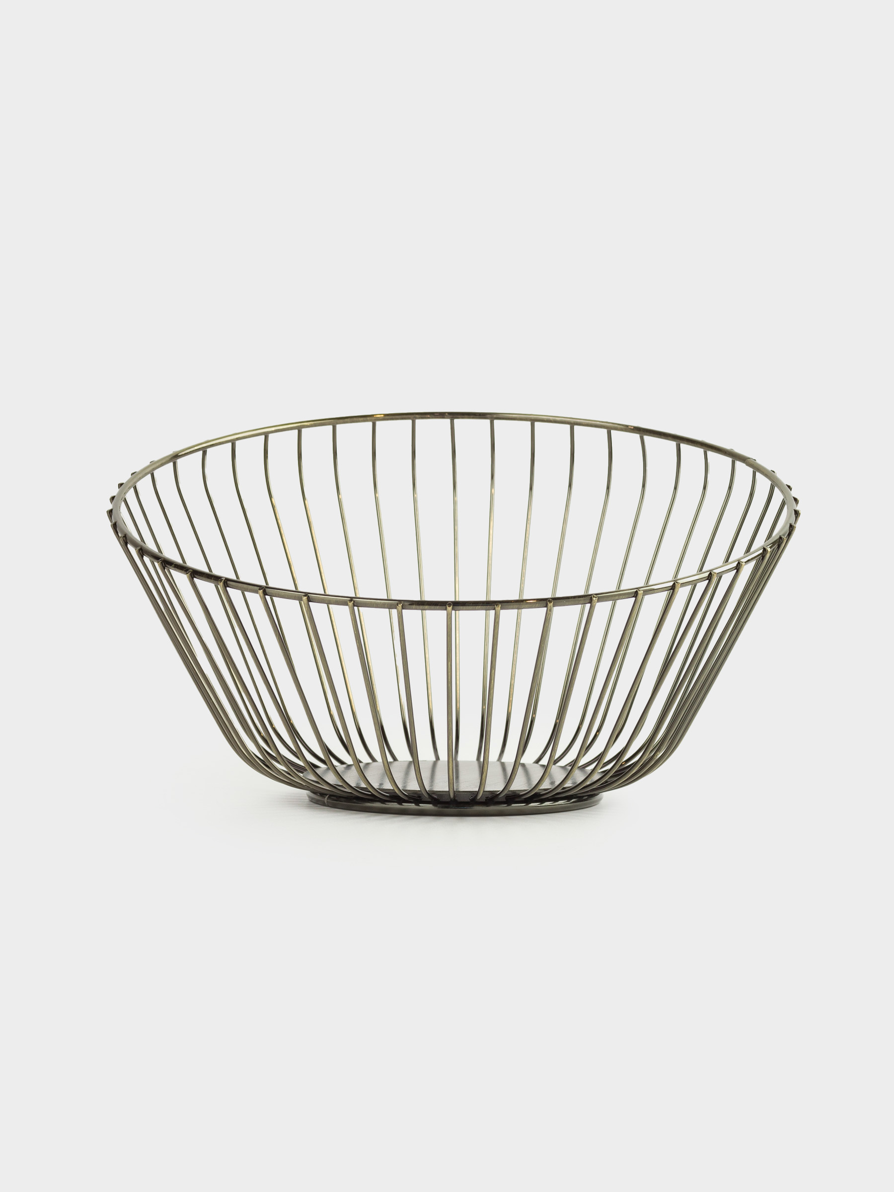 Корзина для фруктов, 25 см, металл, черно-бронзовая, Прутья, Twist black, image-3