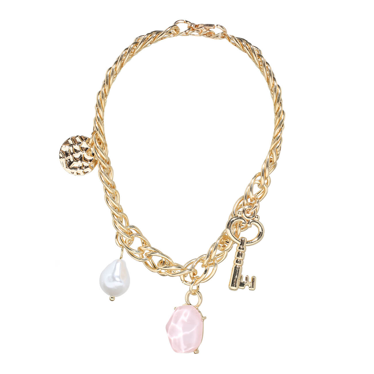 

Браслет, 6 см, с подвесками, металл, золотистый, Подвески, Jewelry
