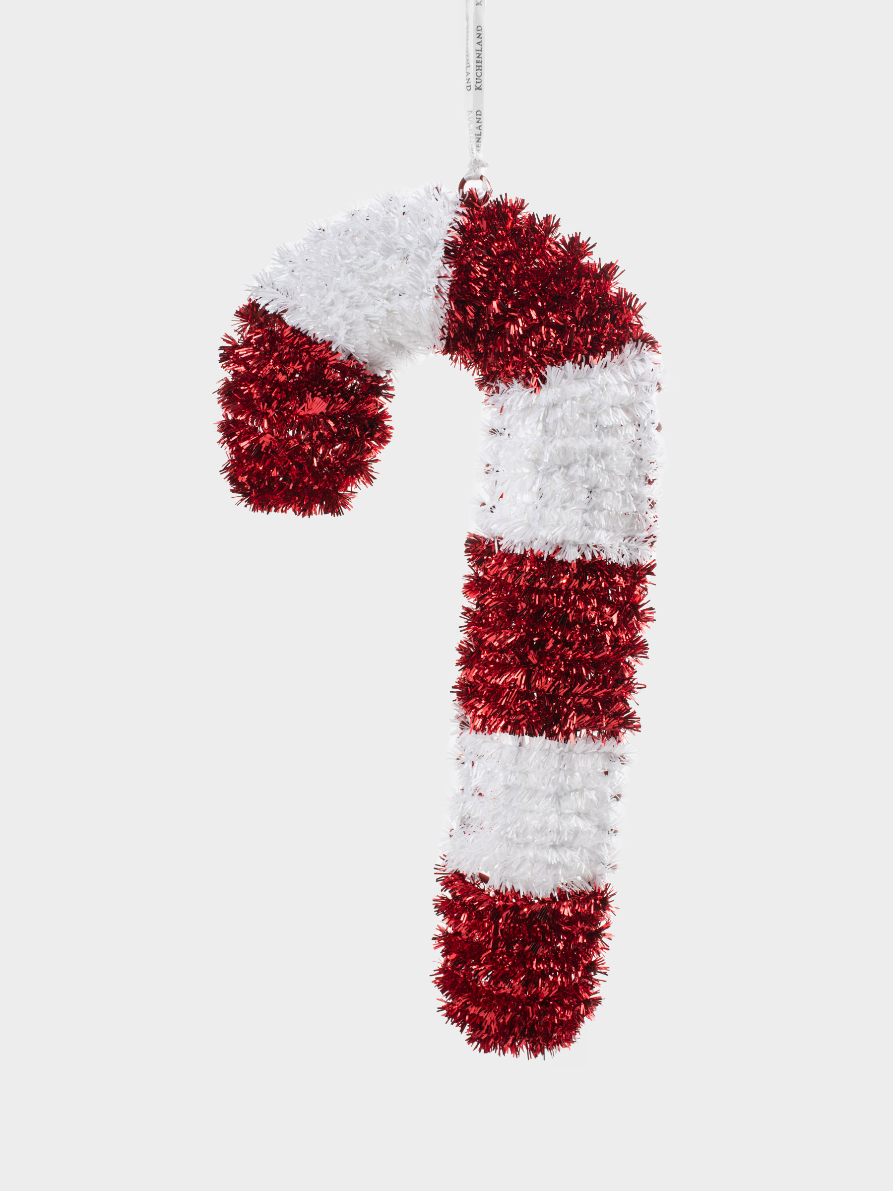 Украшение декоративное, 40 см, мишура/пластик, красно-белое, Леденец, Tinsel decor, image-1