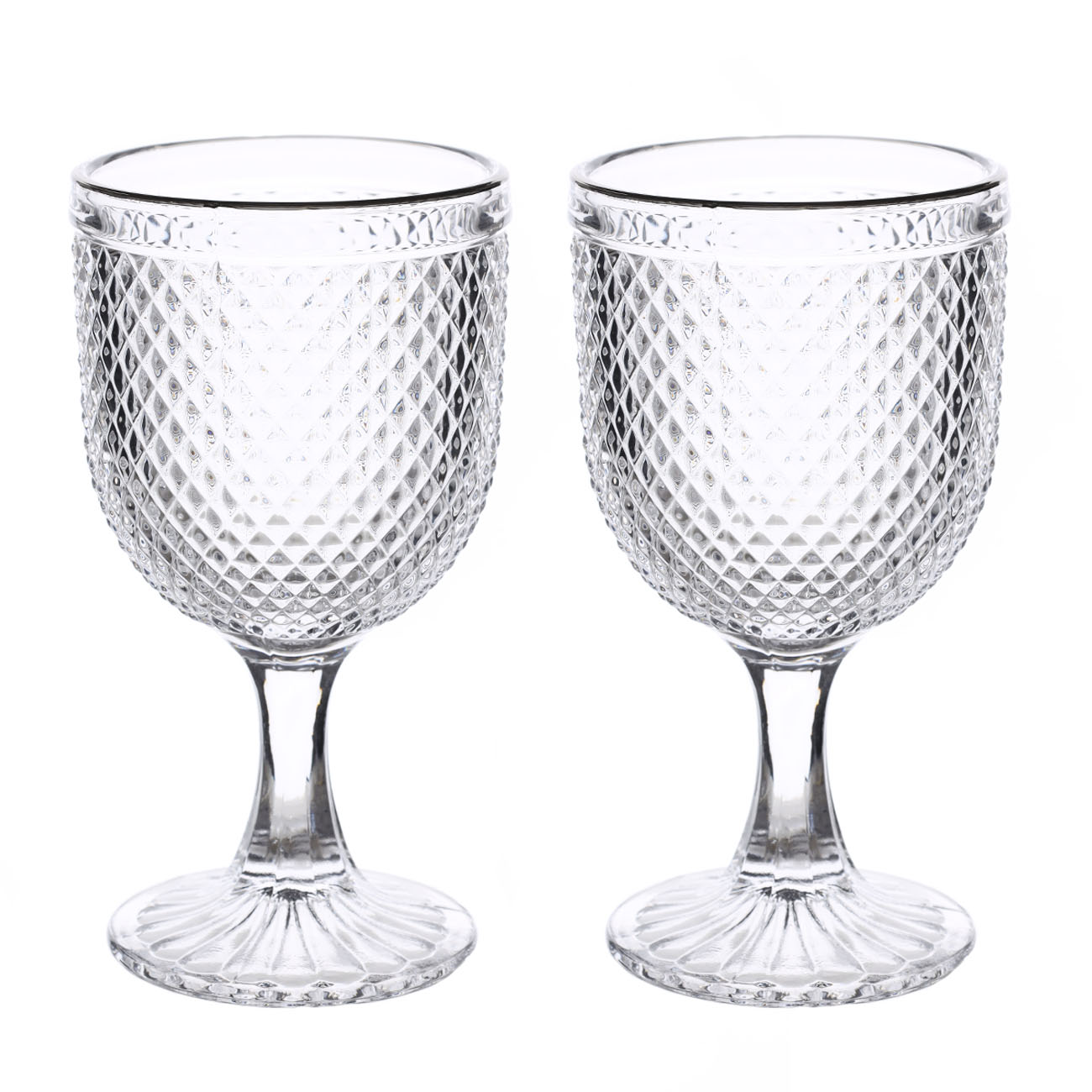 Бокал-кубок для вина, 300 мл, 2 шт, стекло Р, с серебристым кантом, Verona silver, image-0