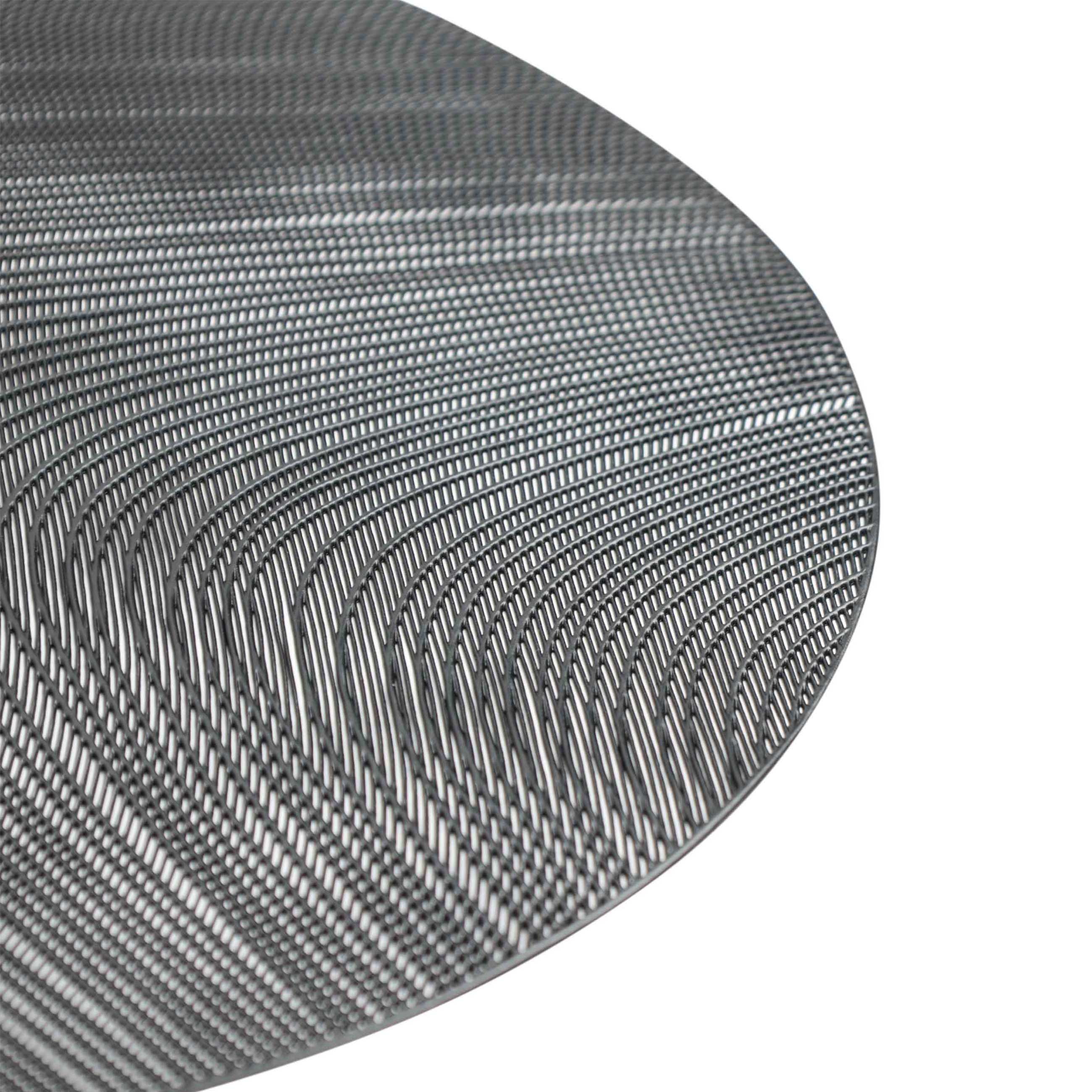 Салфетка под приборы, 38 см, ПВХ, круглая, черная, Azhur Grid изображение № 2