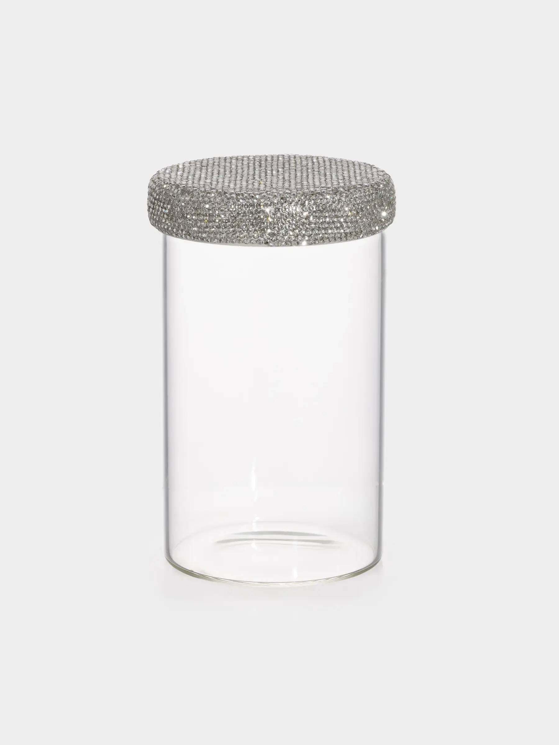Емкость для хранения, 9х17 см, 900 мл, стекло Б/стразы, Crystal decor
