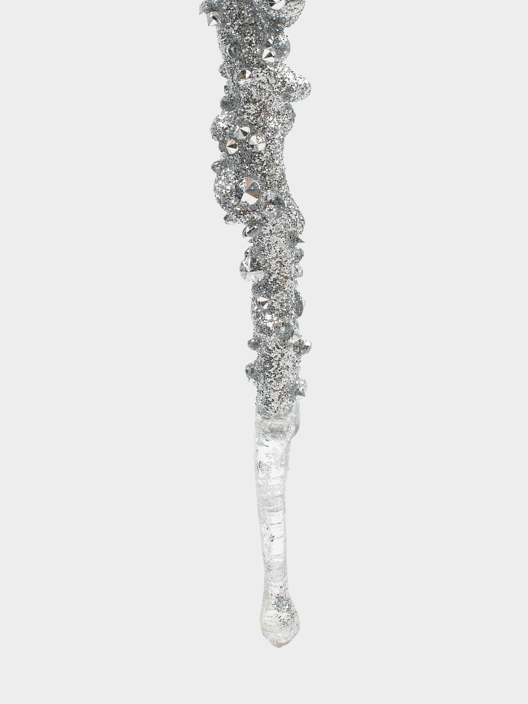 Игрушка елочная, 25 см, акрил, серебристая, Сосулька, Figure sparkle, image-2