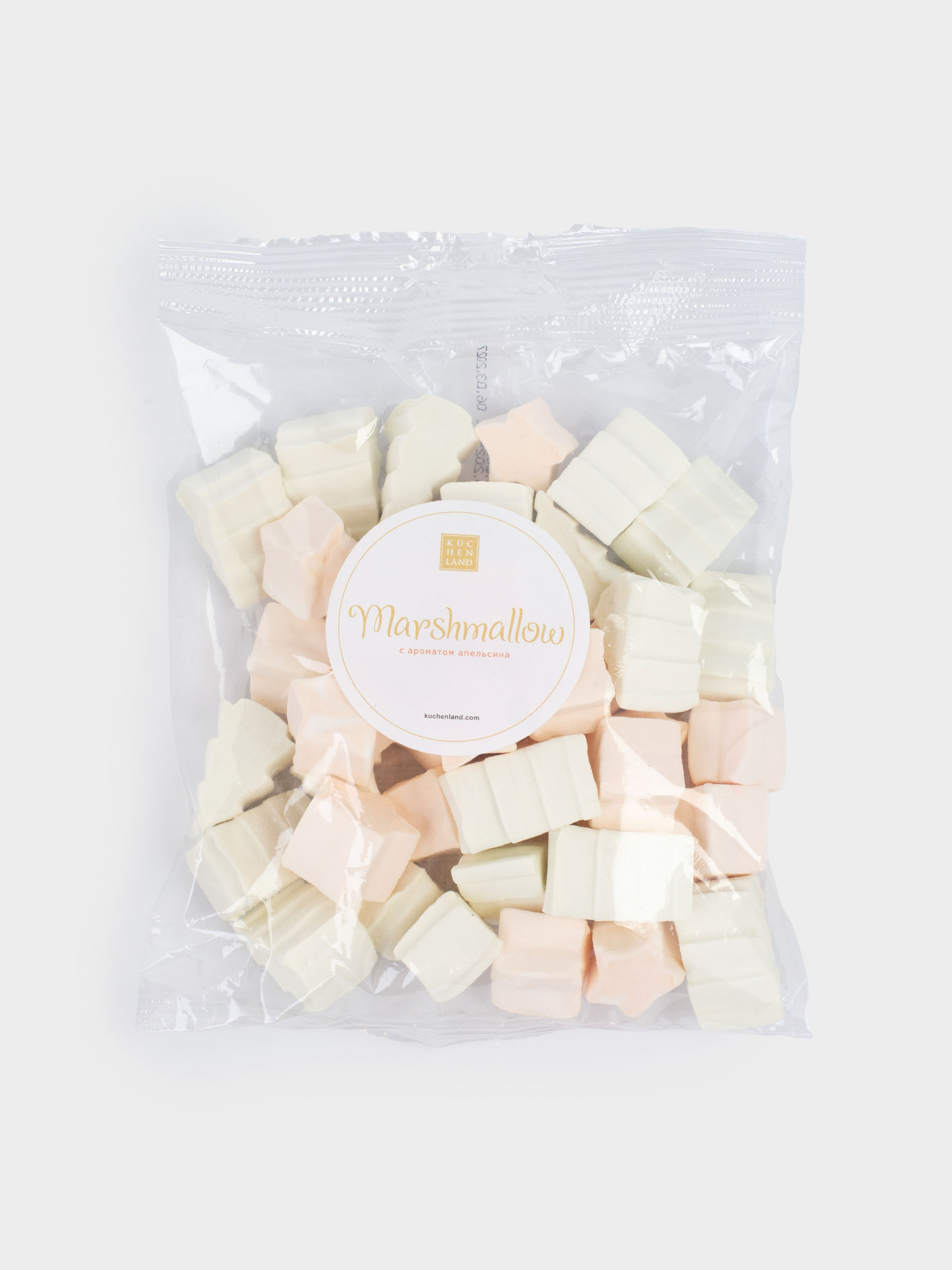 Маршмеллоу, 70 гр, фигурное, Апельсин, Елочки и звезды, Sweet life, image-0