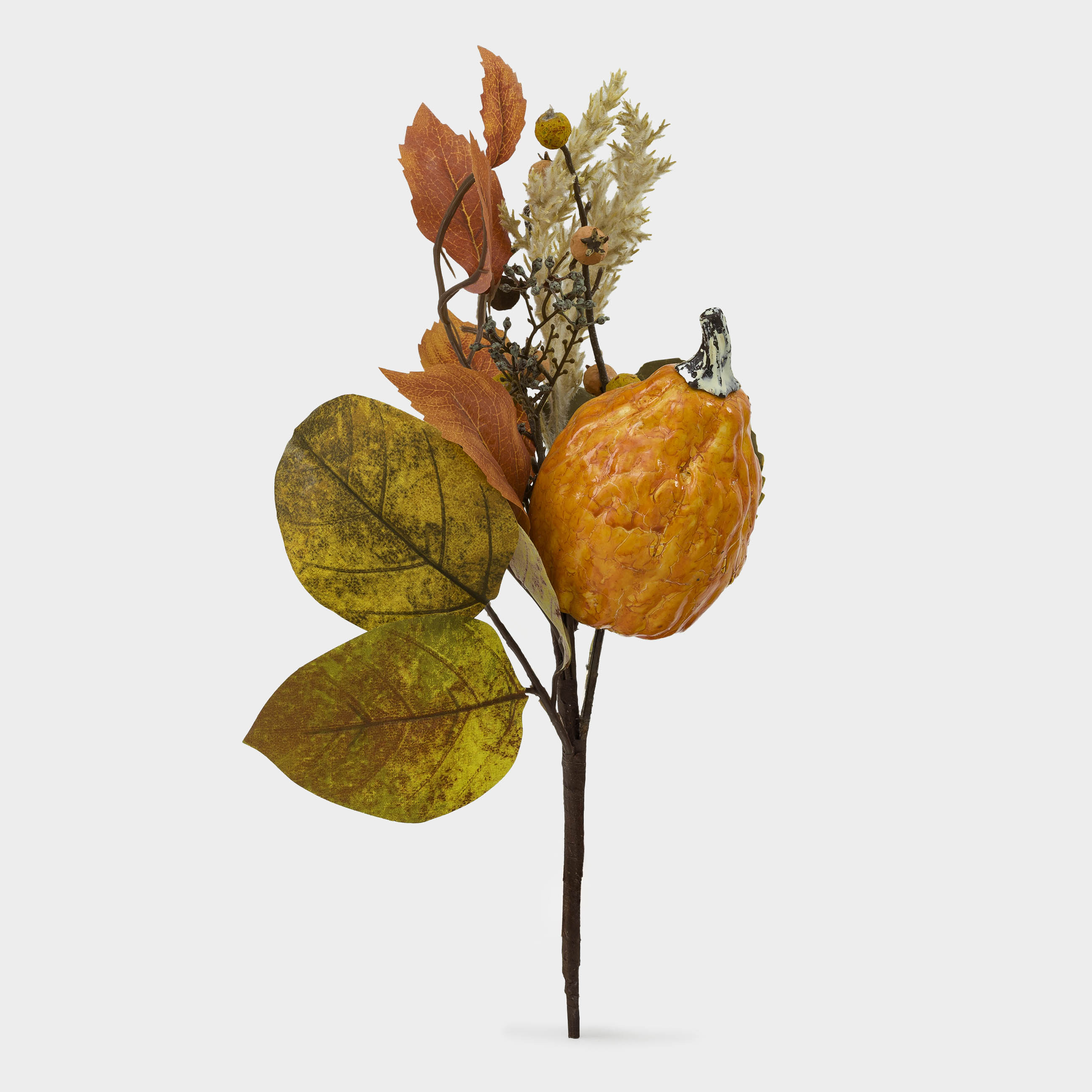 Ветка декоративная, 36 см, пенопласт/пластик, Тыквы и желуди, Forest symphony decor, image-1