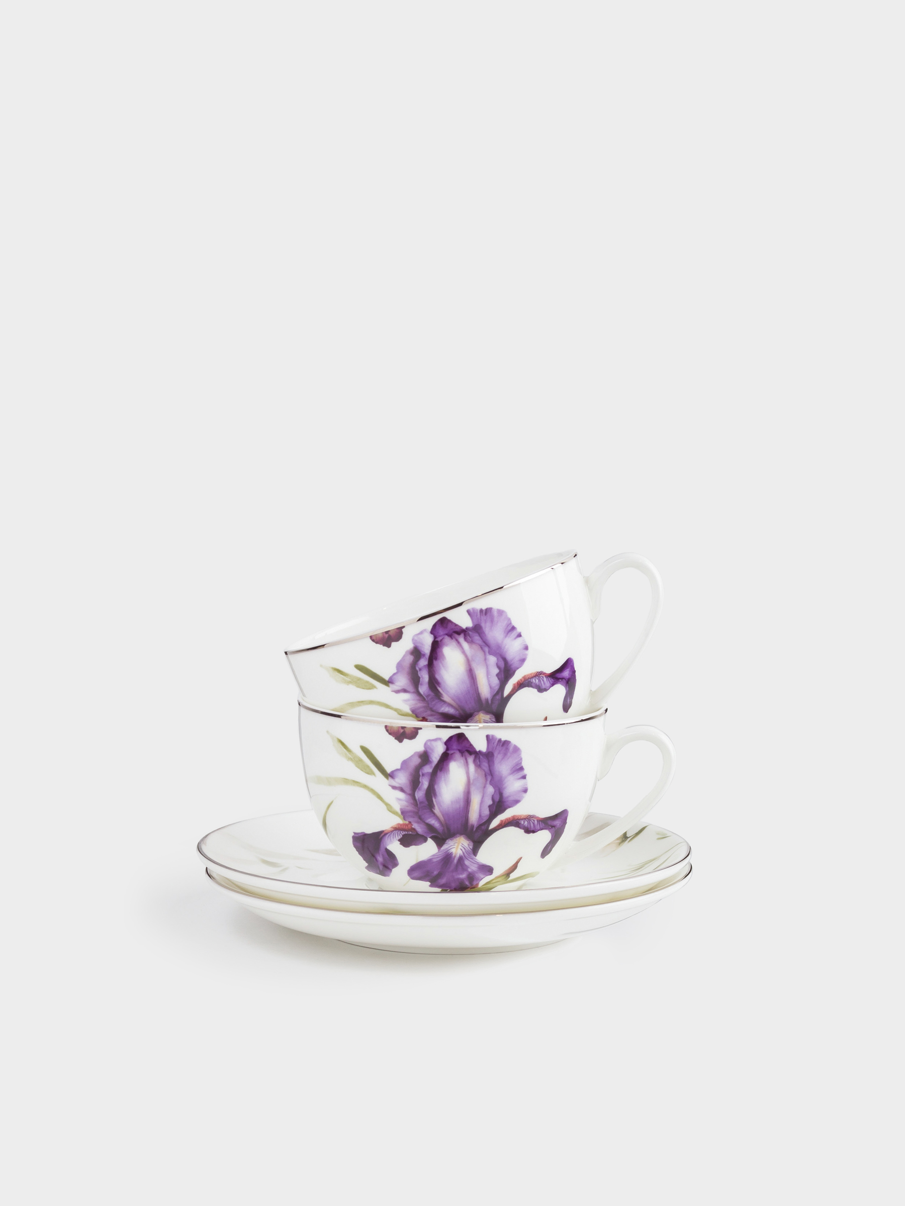 Пара чайная, на 2 персоны, 300 мл, Ирис, Antarctica Flowers