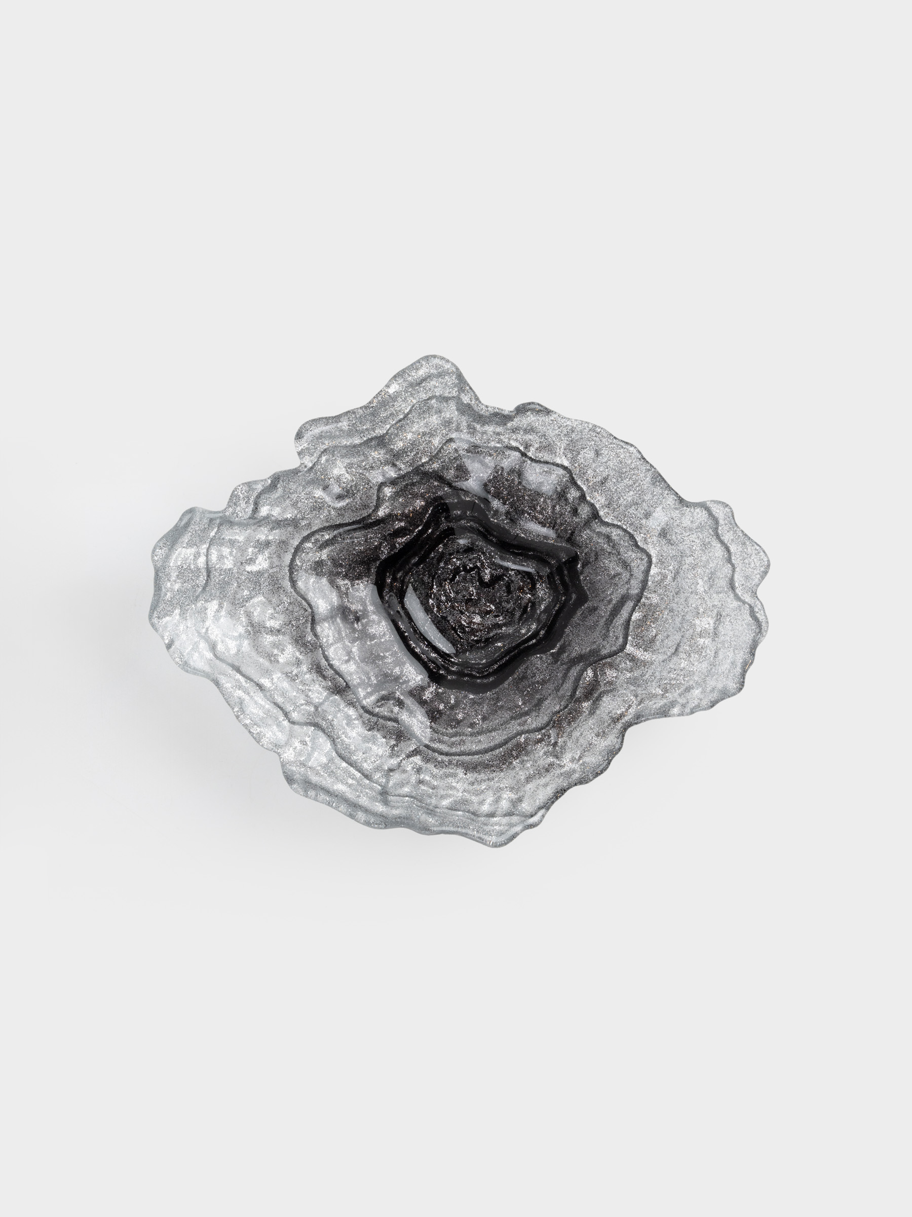 Блюдо, 23х17x5 см, стекло, серебристо-серый градиент, Устрица, Shellfish, image-5