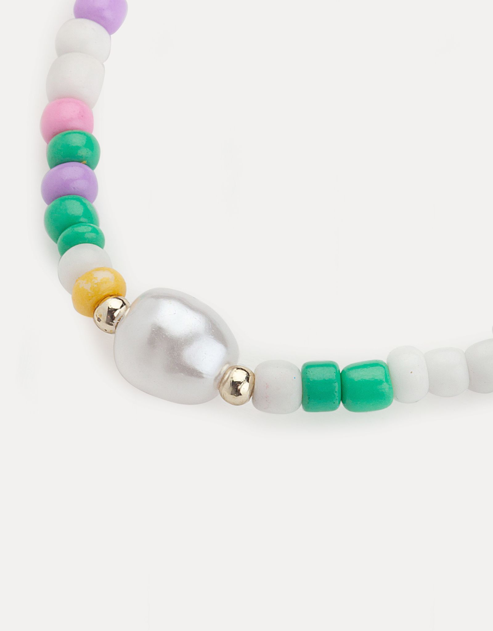 Набор браслетов, 6 см, 4 шт, пластик/стекло, золотистый/цветной, Love, Pearl color