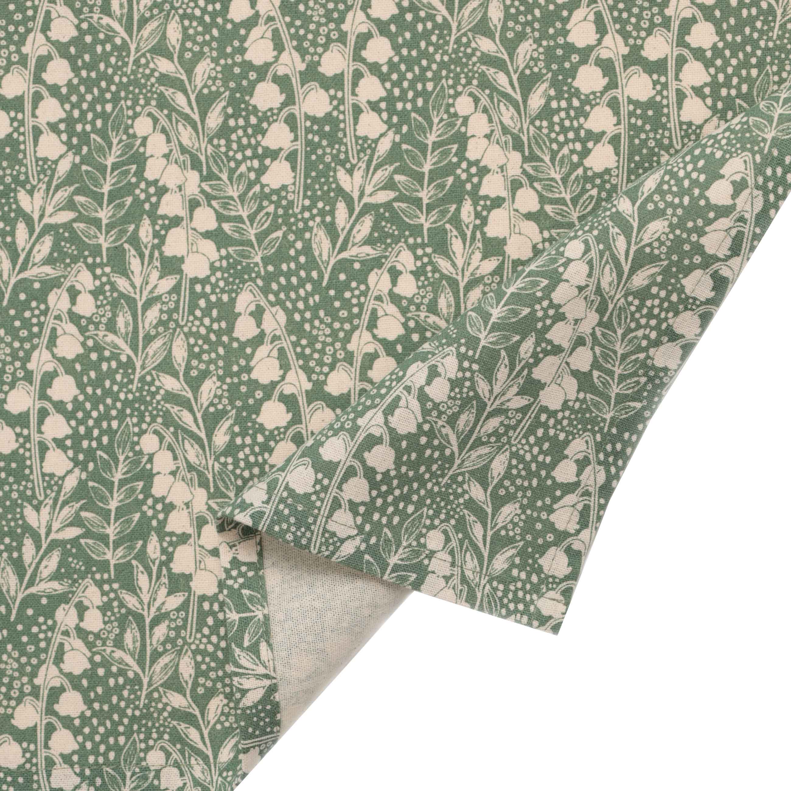 Полотенце кухонное, 40х60 см, хлопок, зеленое, Ландыши, May-lily изображение № 2