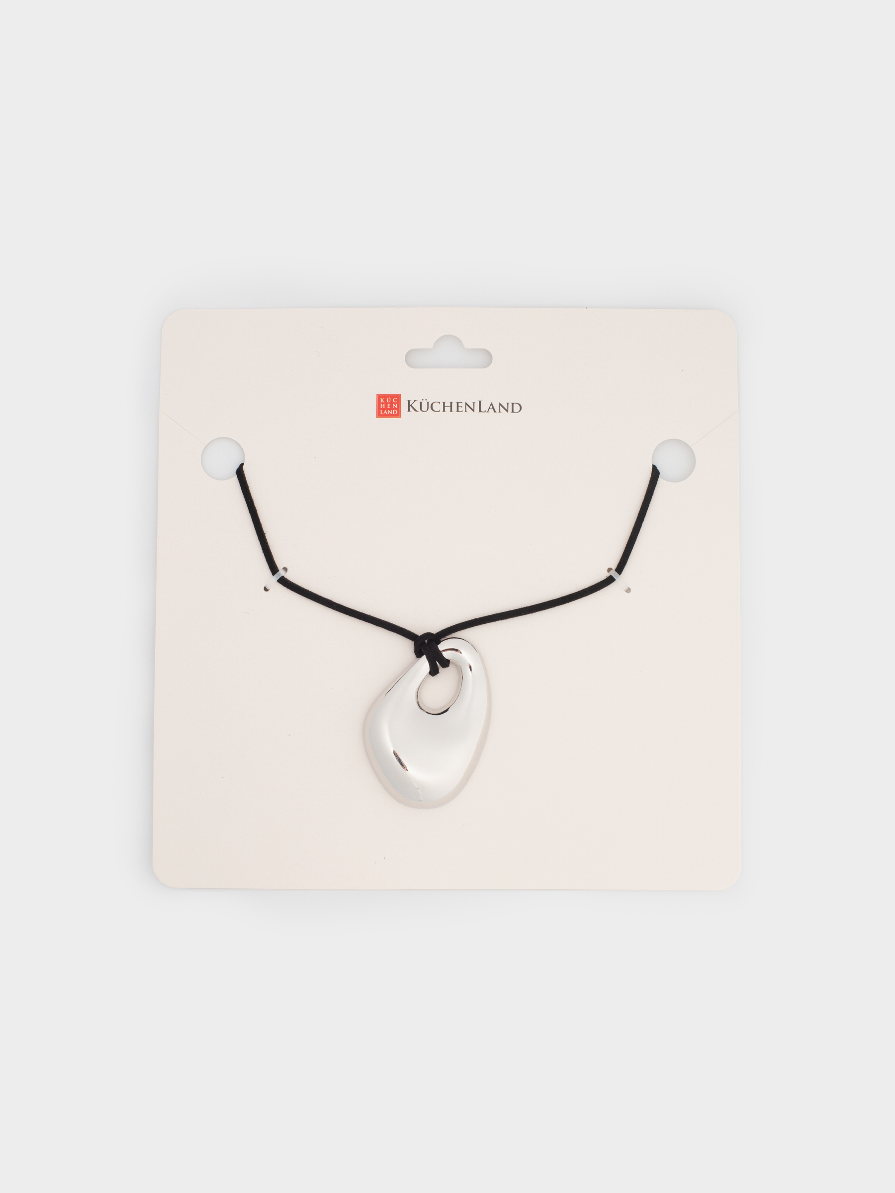 Цепочка-шнурок, 1,6 м, с подвеской, металл/нейлон, серебристая, Jewelry, image-4