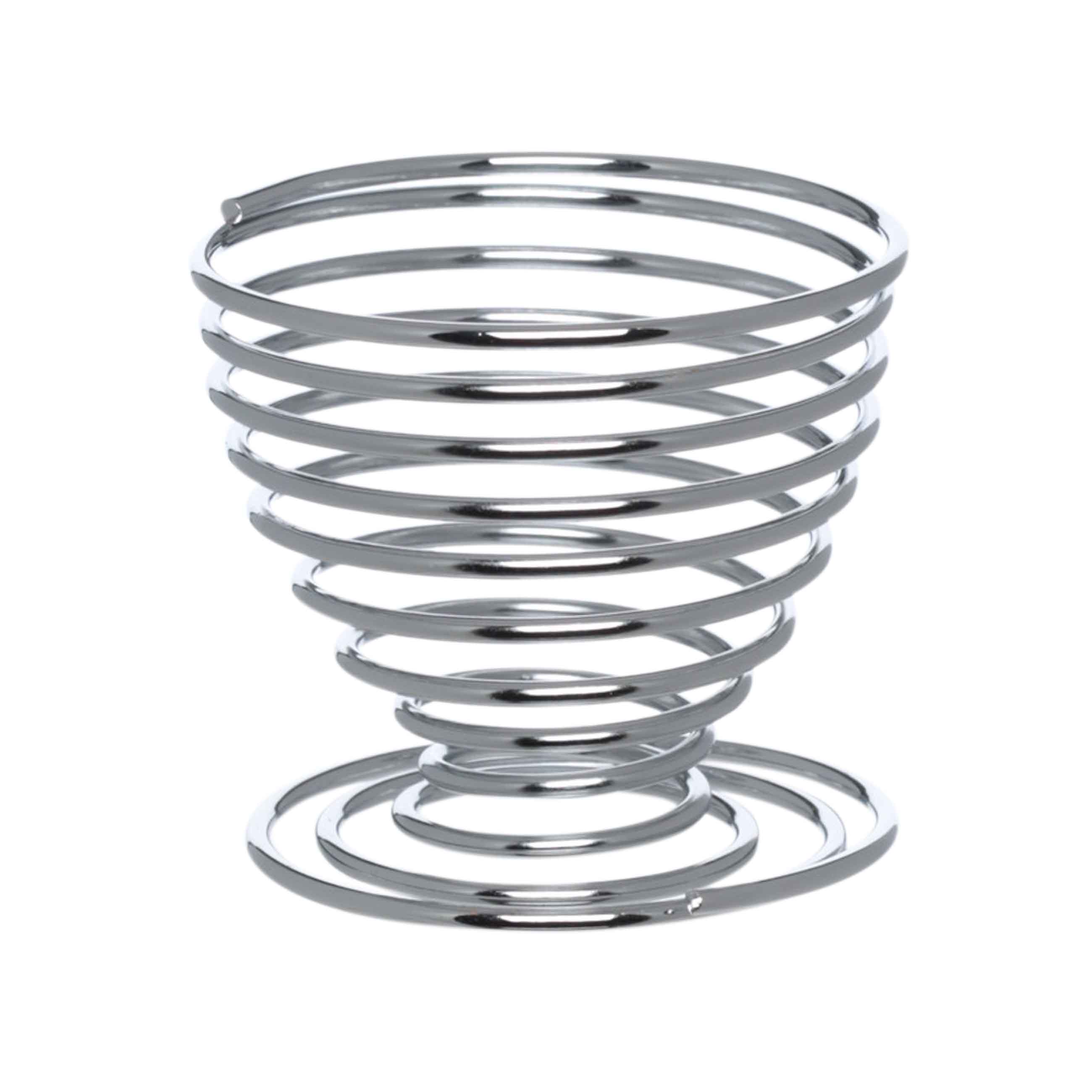 Подставка для яйца, 5 см, сталь, серебристая, Вихрь, Twist silver, image-0