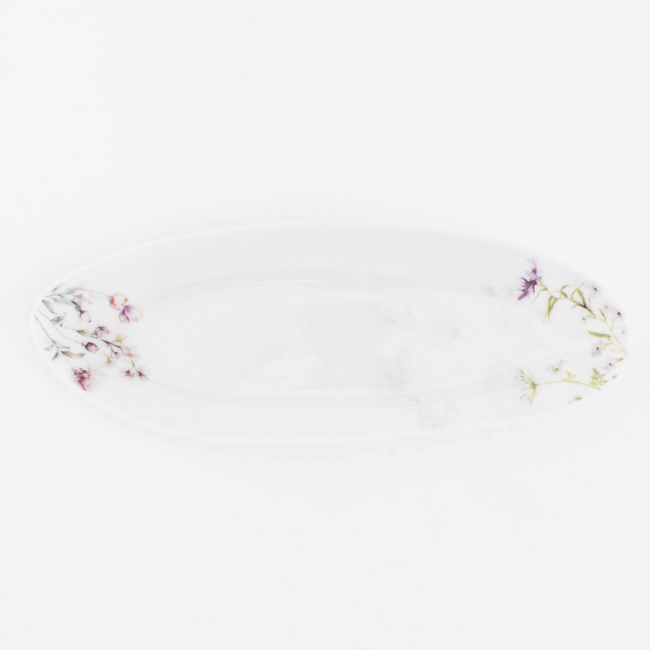 Блюдо, 19х7 см, фарфор P, овальное, белое, Цветы, Wild flowers изображение № 1