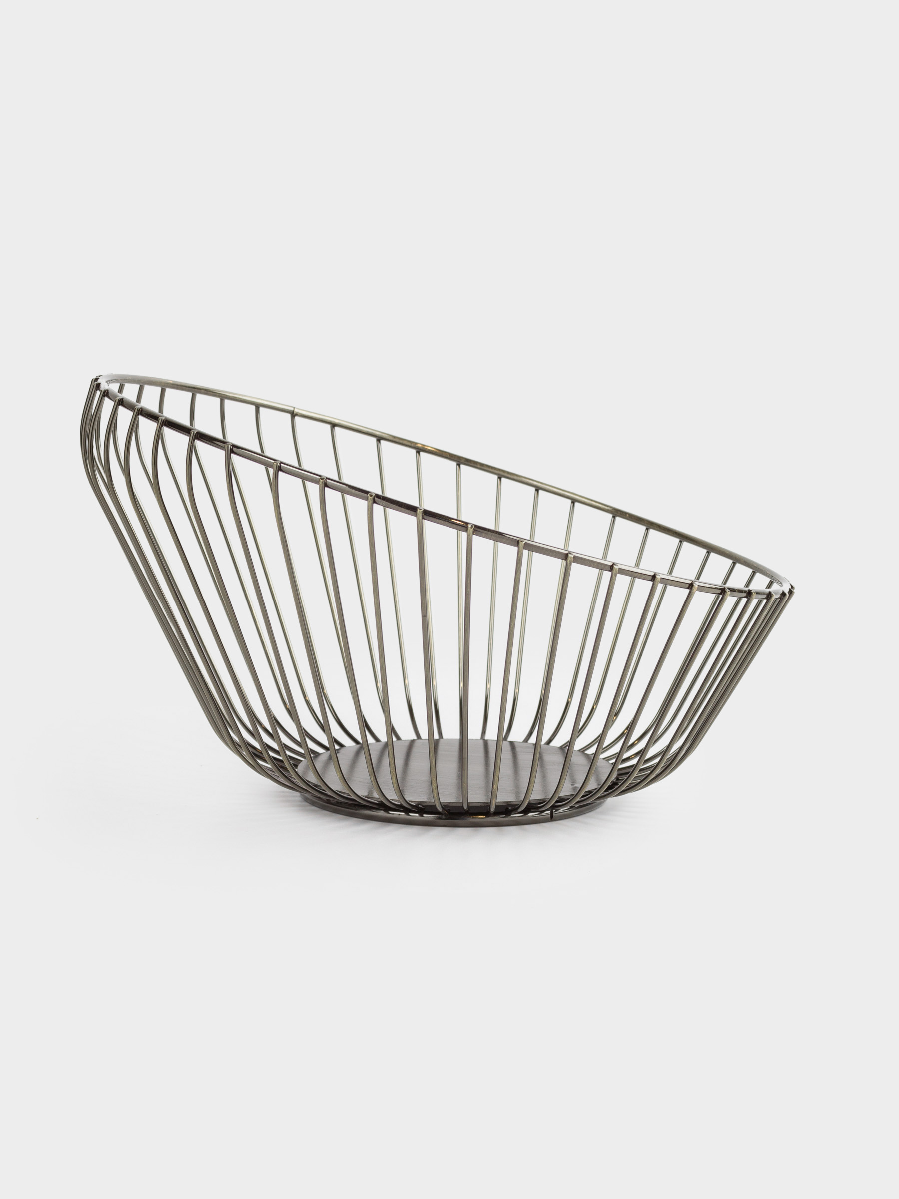 Корзина для фруктов, 25 см, металл, черно-бронзовая, Прутья, Twist black, image-0