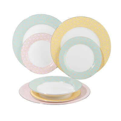 Сервиз обеденный, 6 перс, 18 пр, фарфор F, Summer pastel Сервиз обеденный, 6 перс, 18 пр, фарфор F, Summer pastel