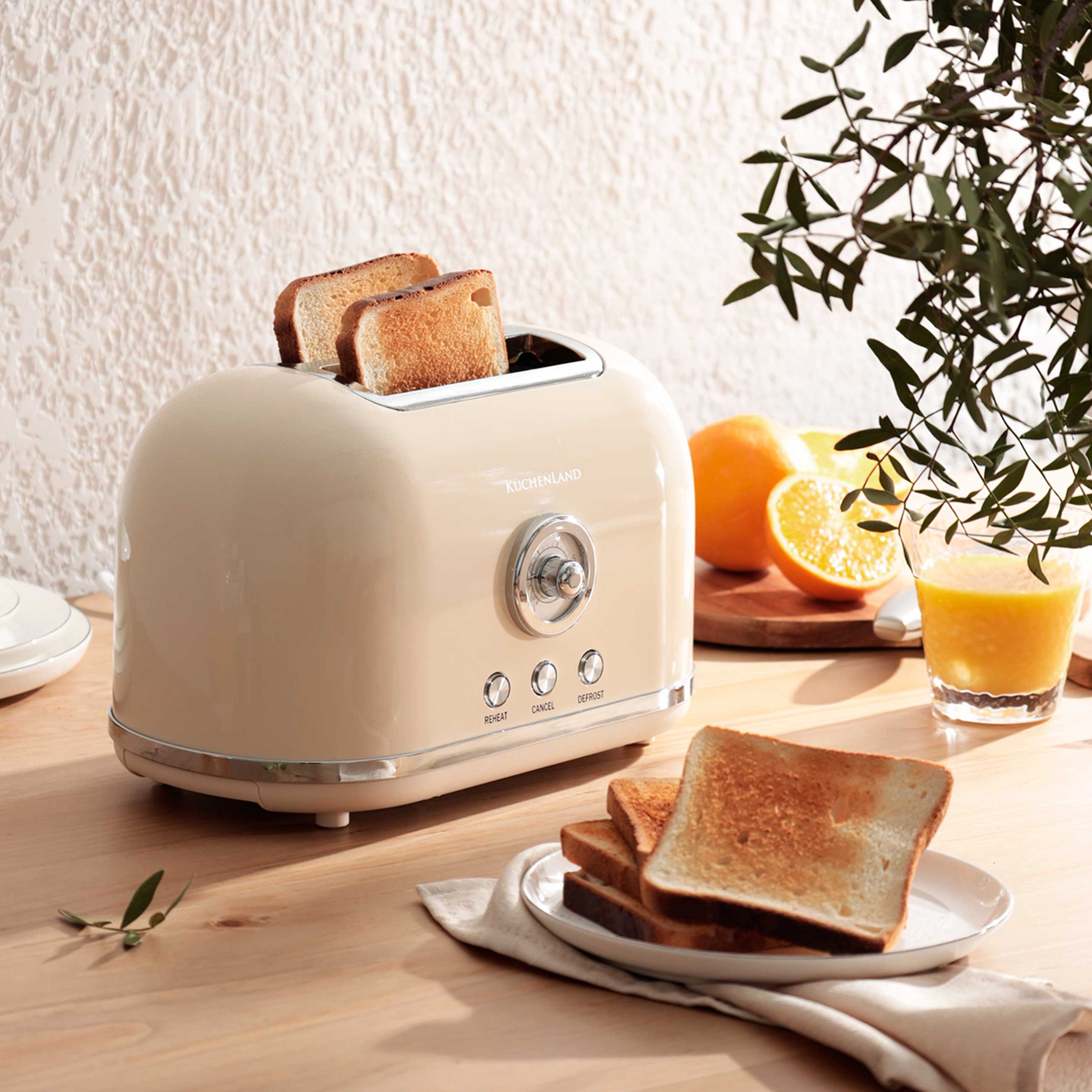 Тостер электрический, 685-815 Вт, 6 режимов, металл/пластик, бежевый, Vintage kitchen, image-6