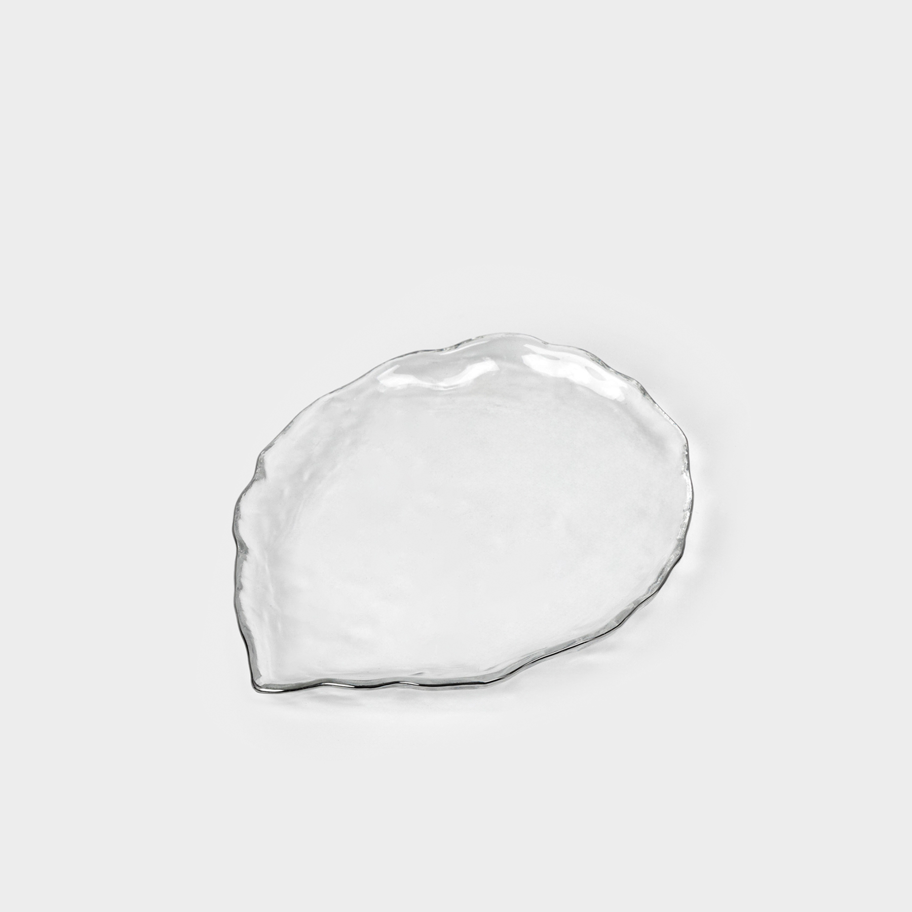 Блюдо, 25х21 см, с серебристым кантом, Лепесток, Nautilus silver
