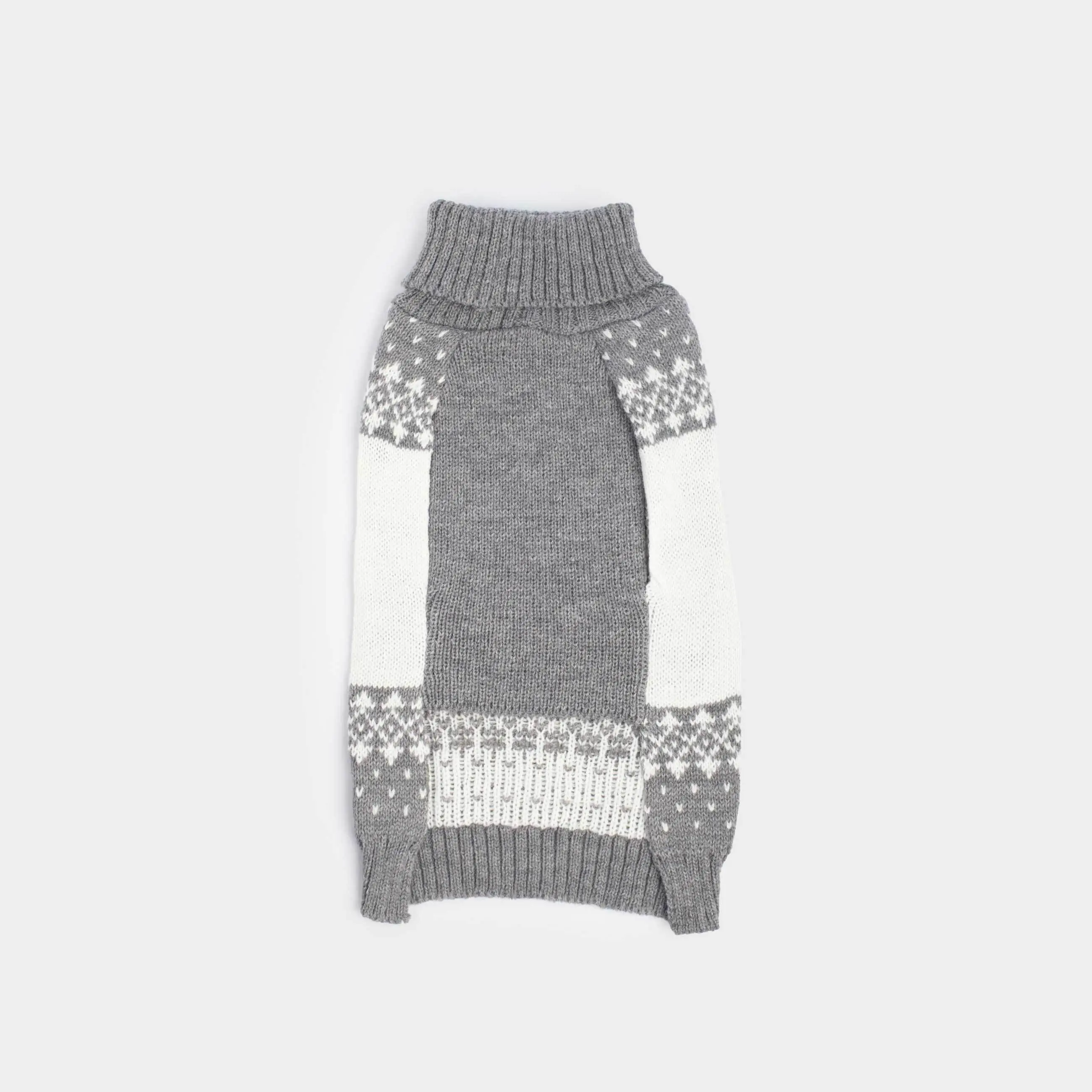 Свитер для животных, 25 см, р. XS, акрил, серо-белый, Олени, Fashion pet