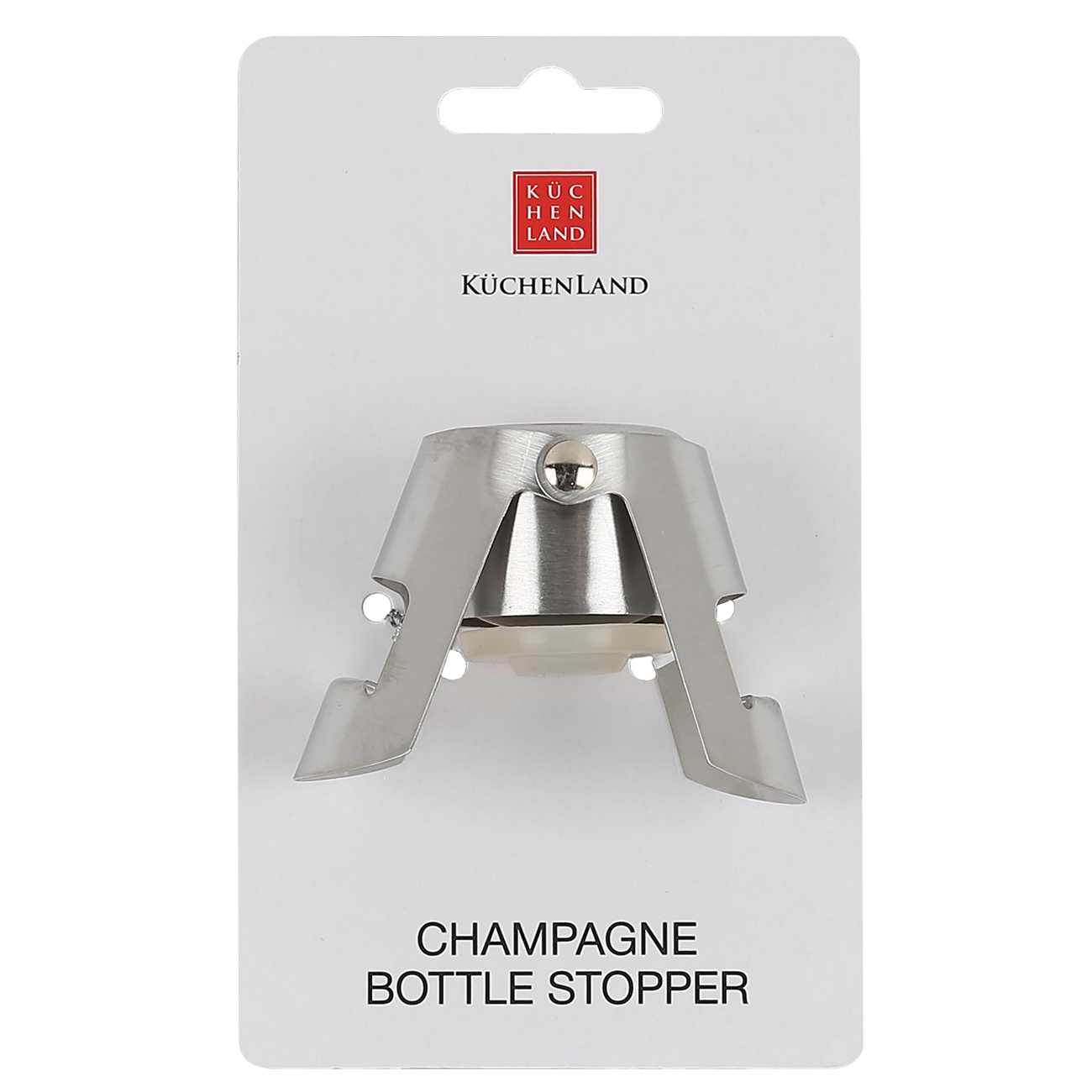 Пробка для бутылки шампанского, 6 см, металл, серебристая, Bar изображение № 4