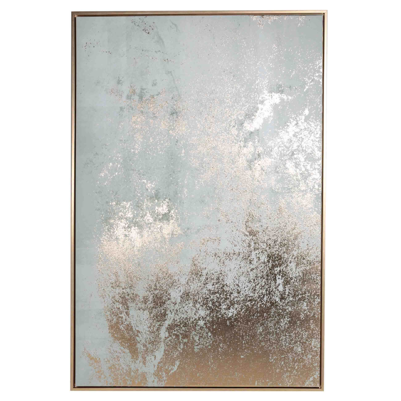 Картина в раме, 80х120 см, холст, серо-золотистая, Abstract - фото 1