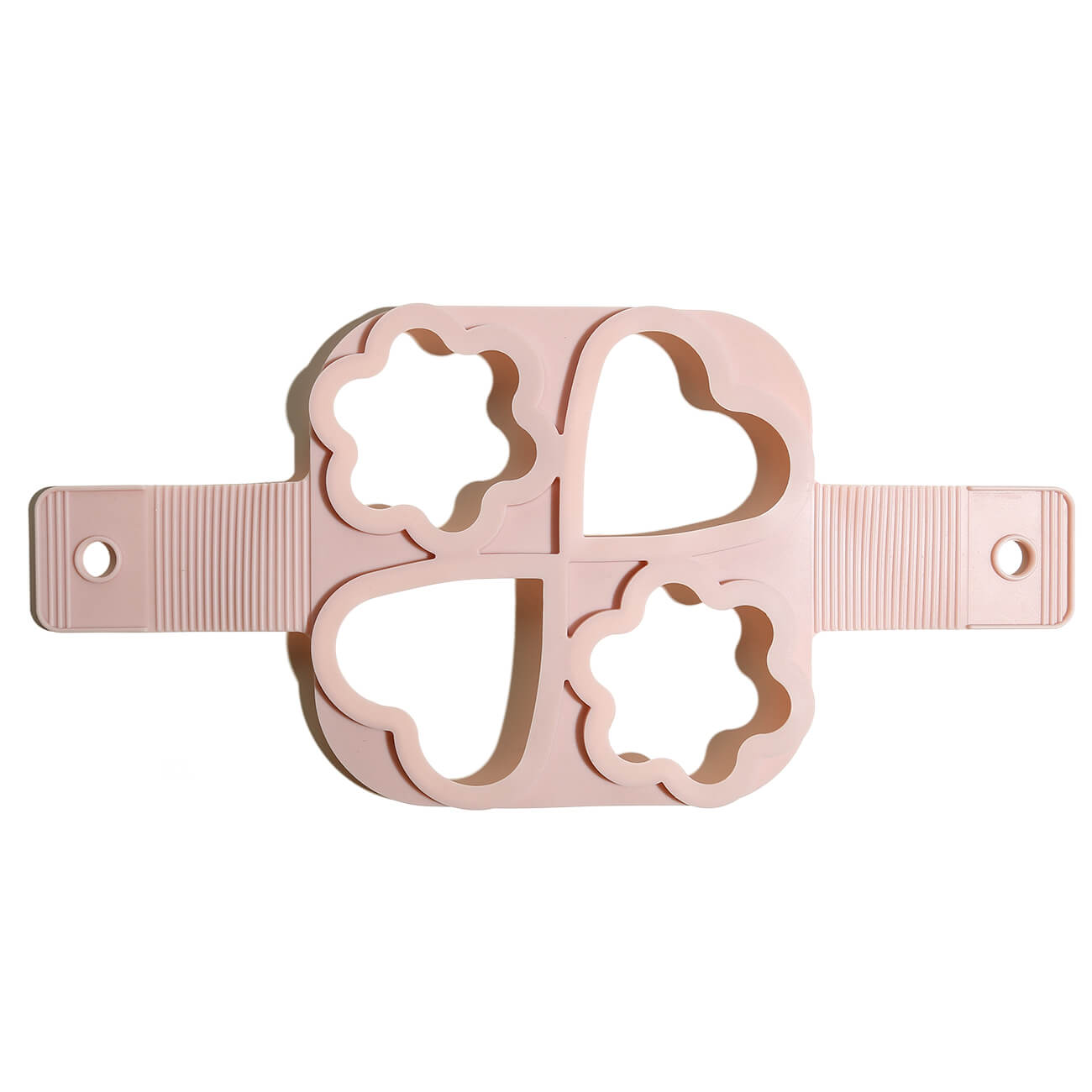 

Форма для оладий/яиц, 34х16 см, 4 отд, силикон, пудровая, Сердце