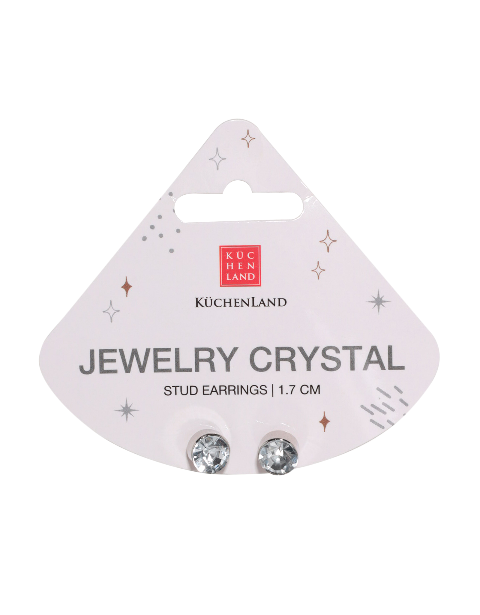 Серьги-пусеты, 1 см, 2 шт, металл, серебристые, Кристаллы, Jewelry crystal изображение № 6