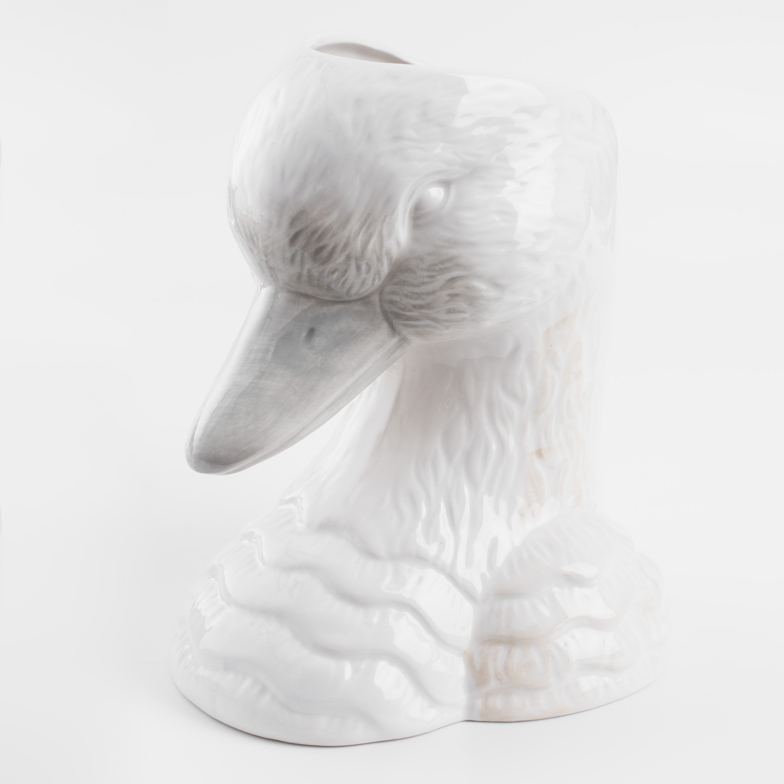 Подставка для кухонных принадлежностей, 23 см, керамика, молочная, Утка, Duck, image-1