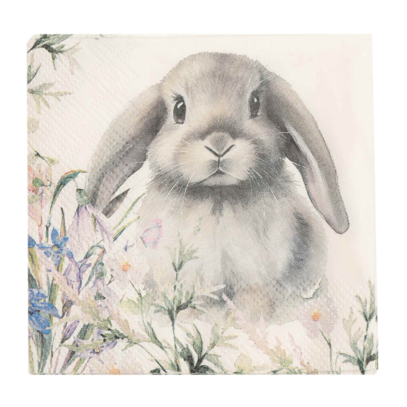 

Салфетки бумажные, 21х21 см, 20 шт, белые, Кролик в цветах, Pure Easter