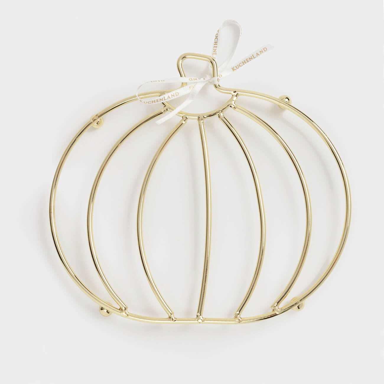 

Подставка под горячее, 20х18 см, металл, золотистая, Тыква, Twist gold
