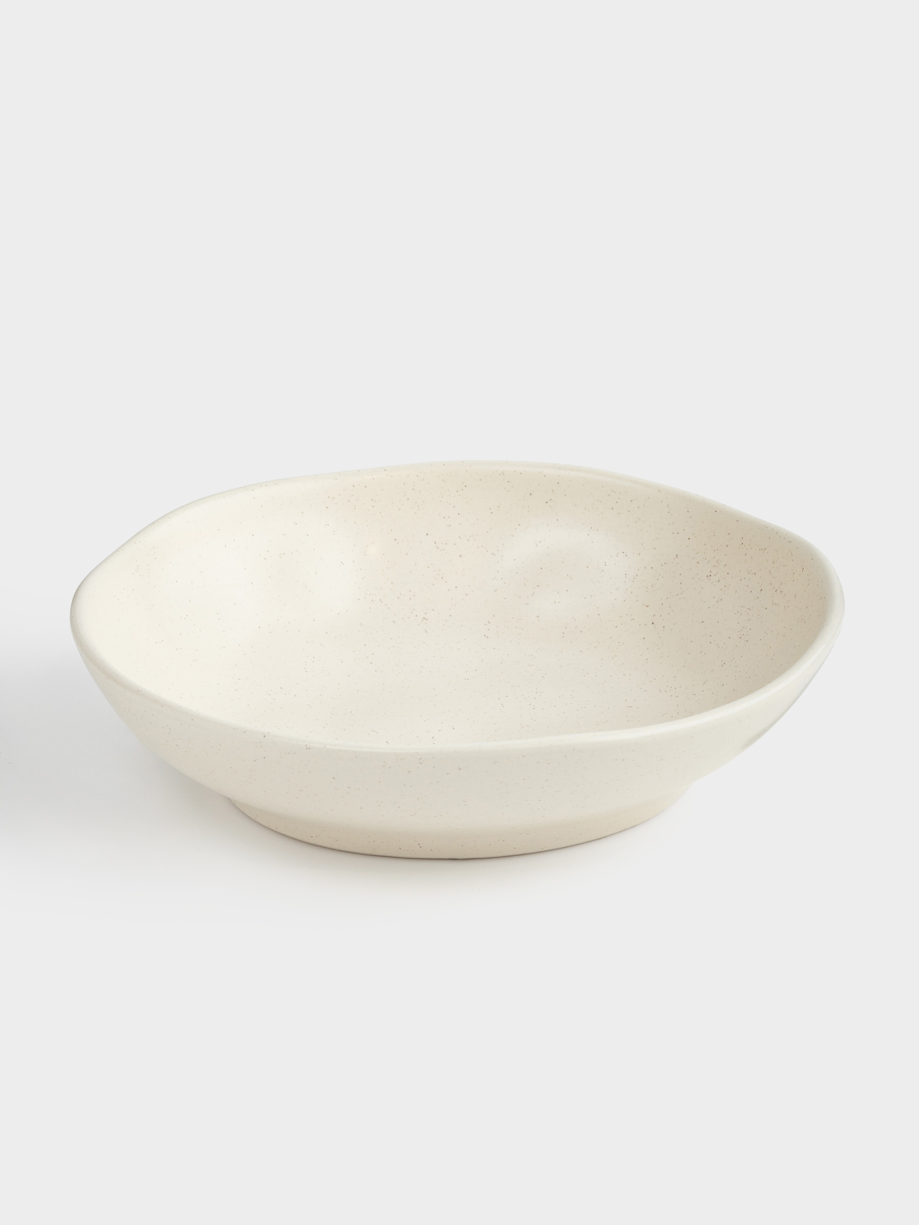 Салатник, 22х6 см, 800 мл, керамика, молочный, Мятый эффект, Crumple creme, image-4