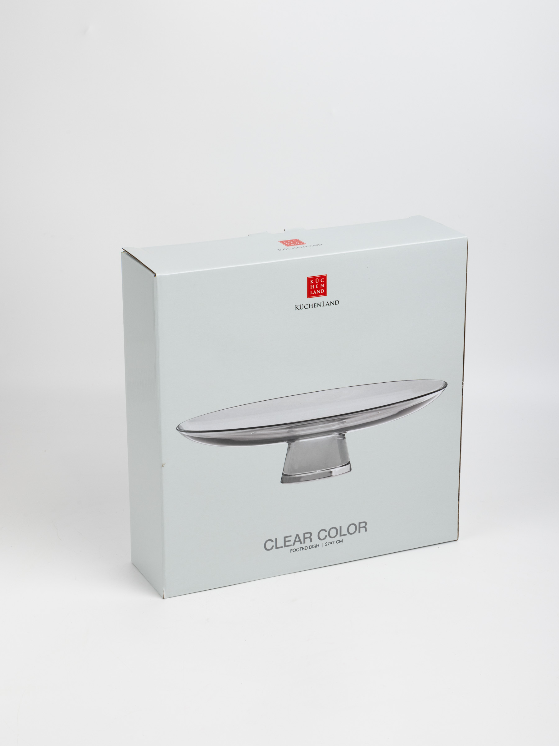 Блюдо на ножке, 27х7 см, стекло, Clear, image-6