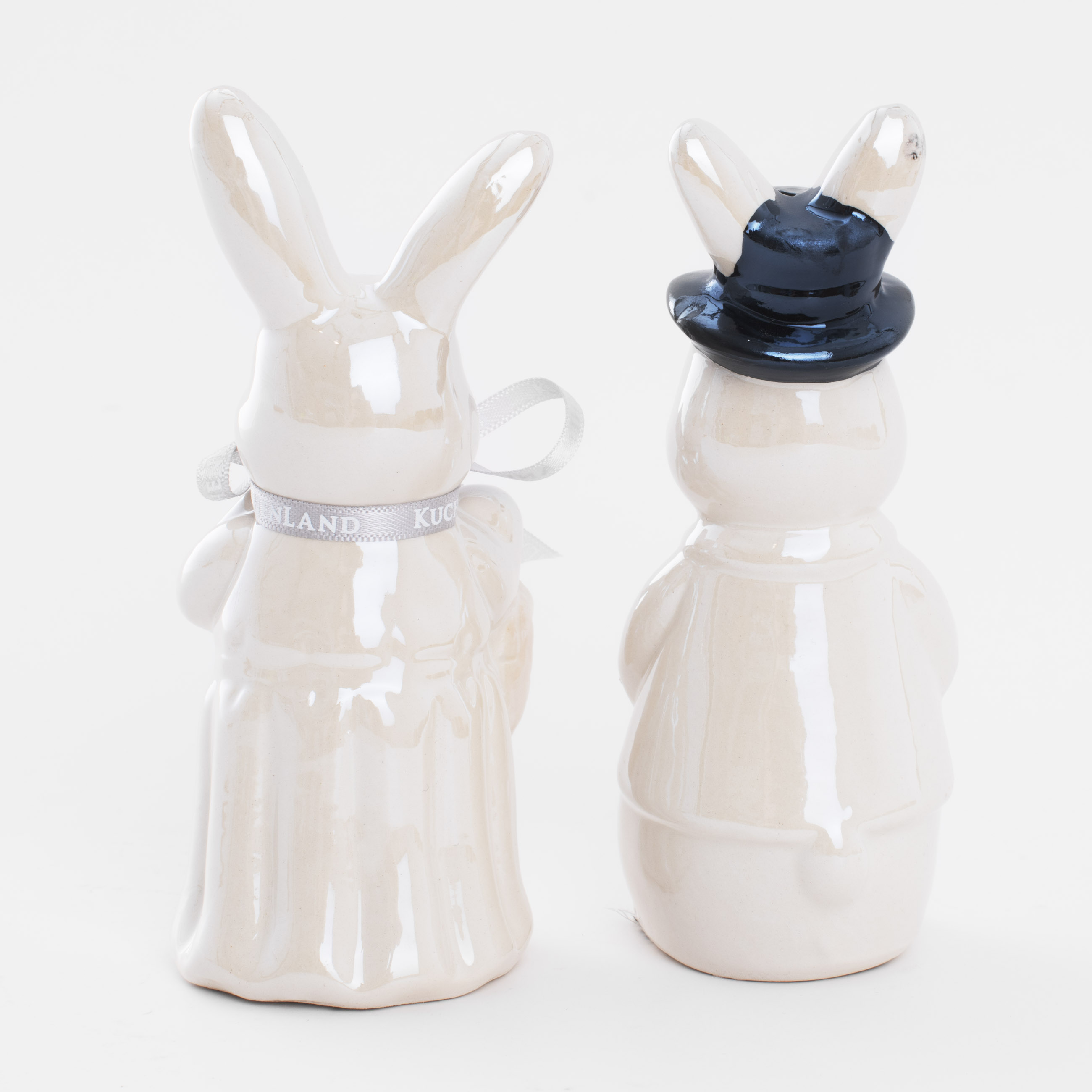 Набор для соли и перца, 13 см, керамика, перламутр, Пара кроликов, Easter blooming изображение № 4